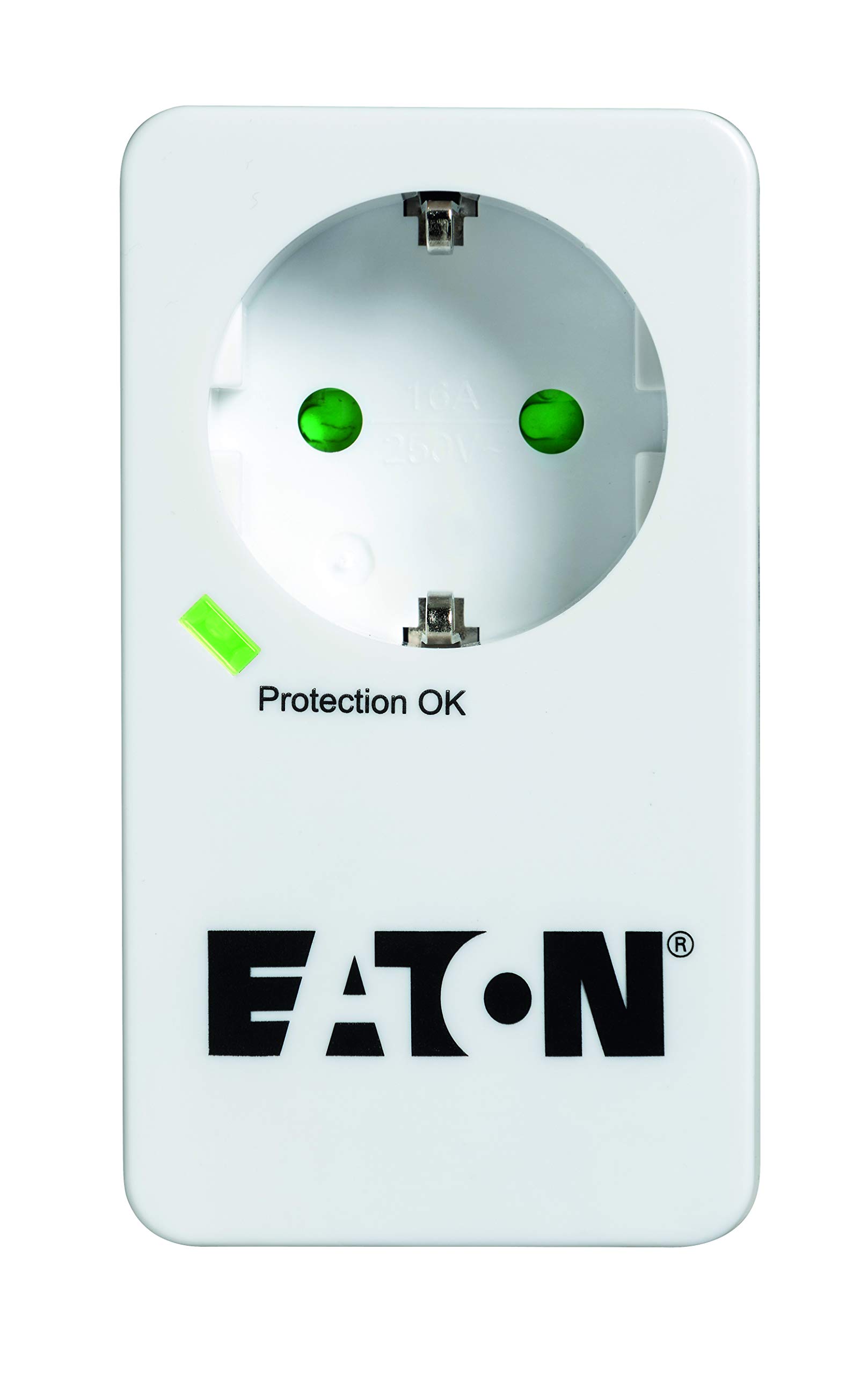 Eaton Mehrfachsteckdose/Blitzschutz - Protection Box 1 Tel@ DIN (1 Schuko Buchse, Telefon Schutz) - PB1TF - Weiß & Schwarz 🔌🛡️ Angebot bei HelloDeals