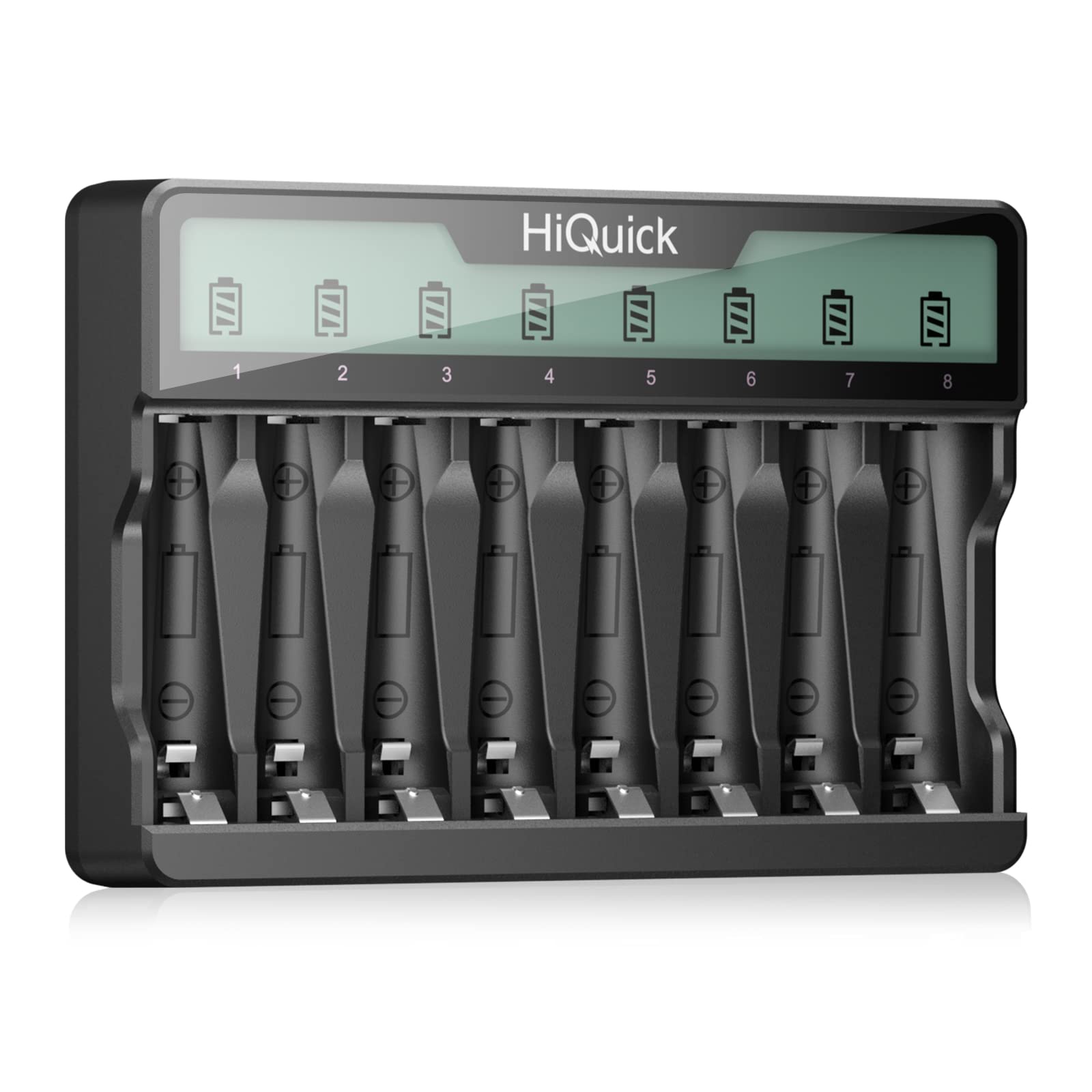 🔋🔌 HiQuick Akku Ladegerät für AA AAA Batterien mit LCD Anzeige ladegerat 🌟 Angebot bei HelloDeals