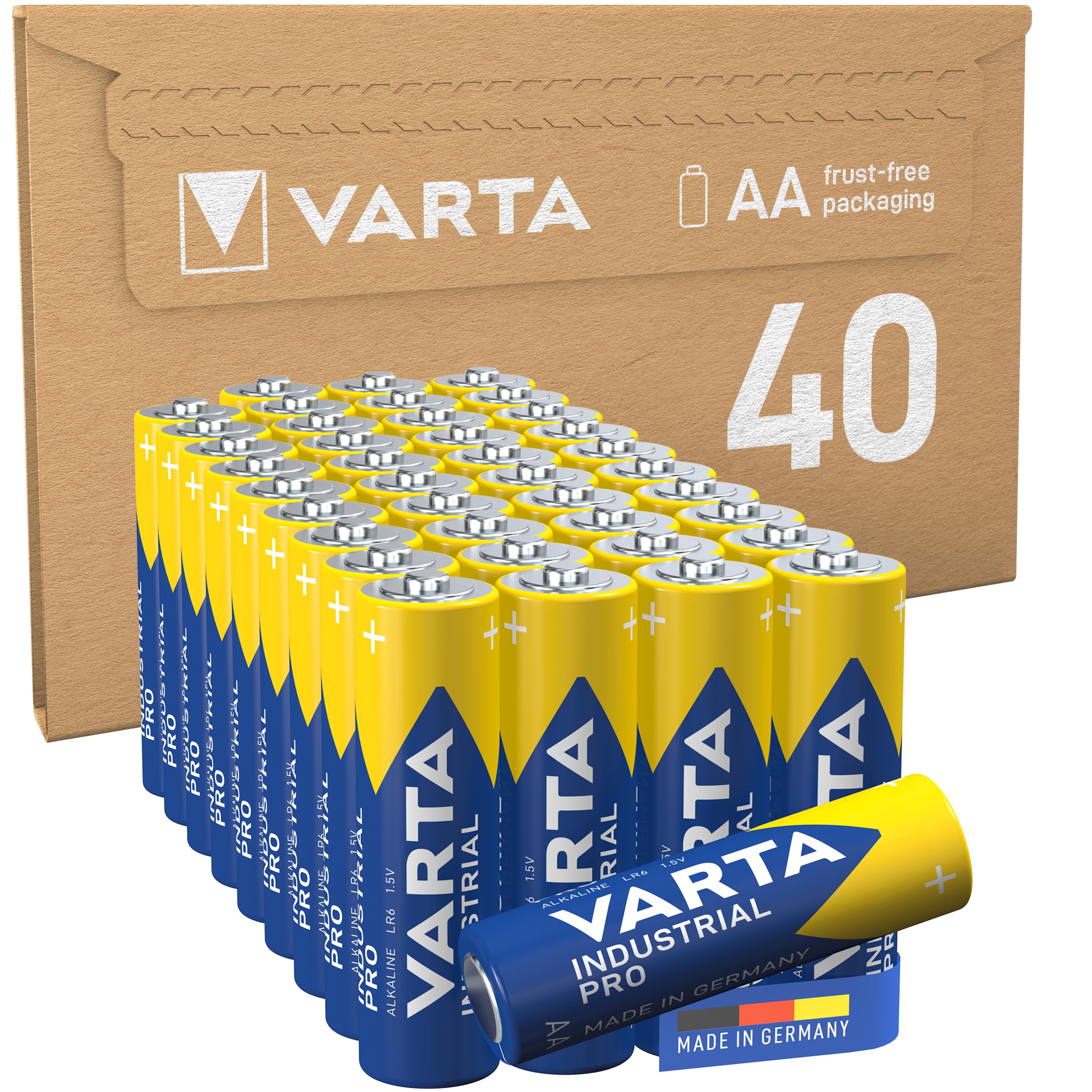 🔋 VARTA Batterien AA 40 Stück (1er Pack) - Made in Germany 🇩🇪 [Exklusiv bei Amazon] Angebot bei HelloDeals