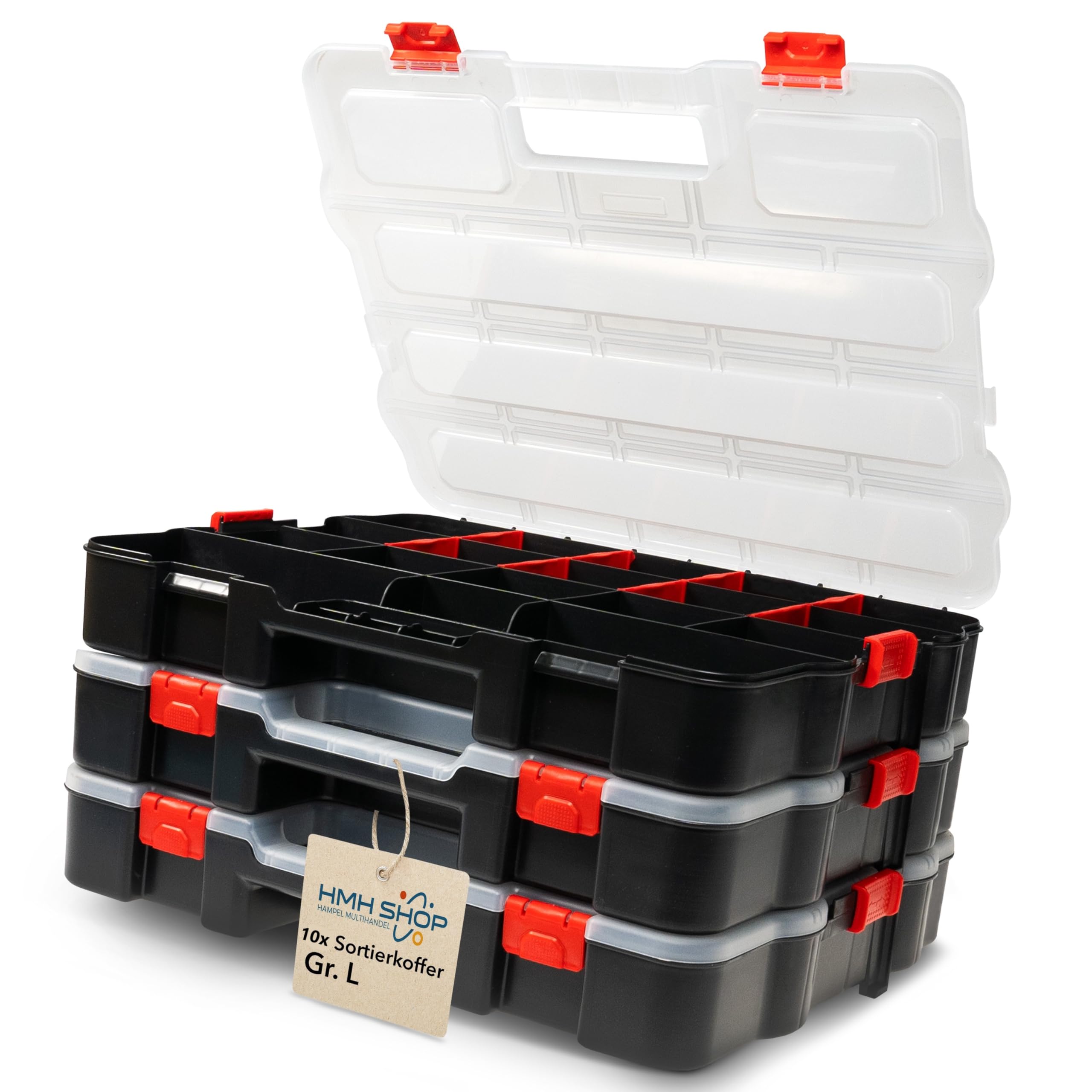 🔧🧰 Werkzeugkoffer leer Organizer L Sortierbox Set 🧰🔧 Angebot bei HelloDeals