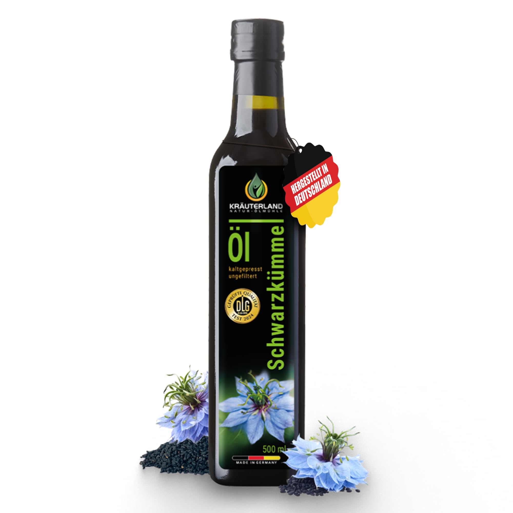 🌿 Kräuterland Schwarzkümmelöl 500ml | Naturrein & Frisch 🌿 Angebot bei HelloDeals