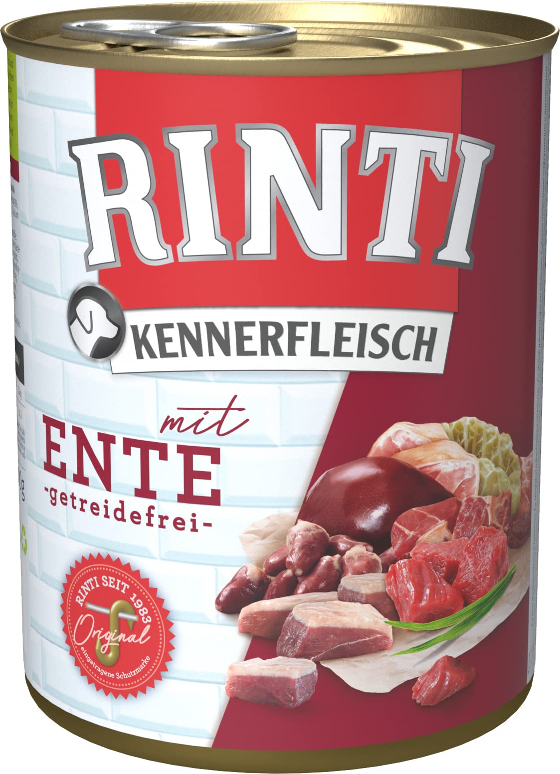 🐶🍽️ RINTI Kennerfleisch Ente 12 x 800 g Ente 800 g (12er Pack) - Spezialangebot! Angebot bei HelloDeals