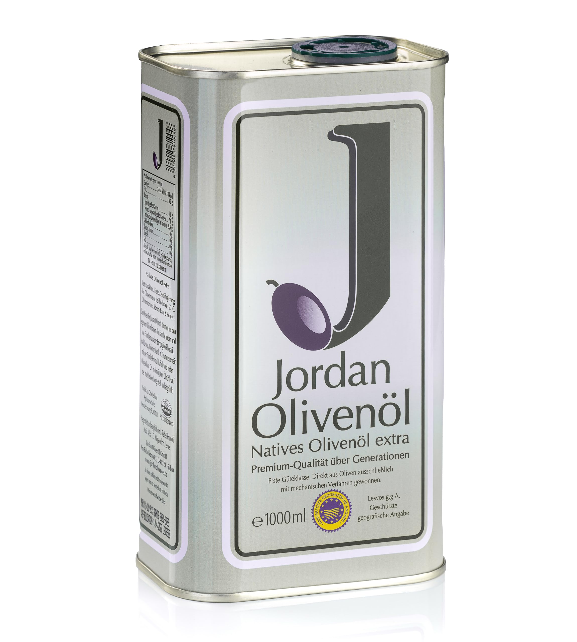 Angebot: Jordan Olivenöl - natives Olivenöl extra - Kanister - 1 Liter Olivenöl 1 l (1er Pack) ⭐🌿🍴 Angebot bei HelloDeals