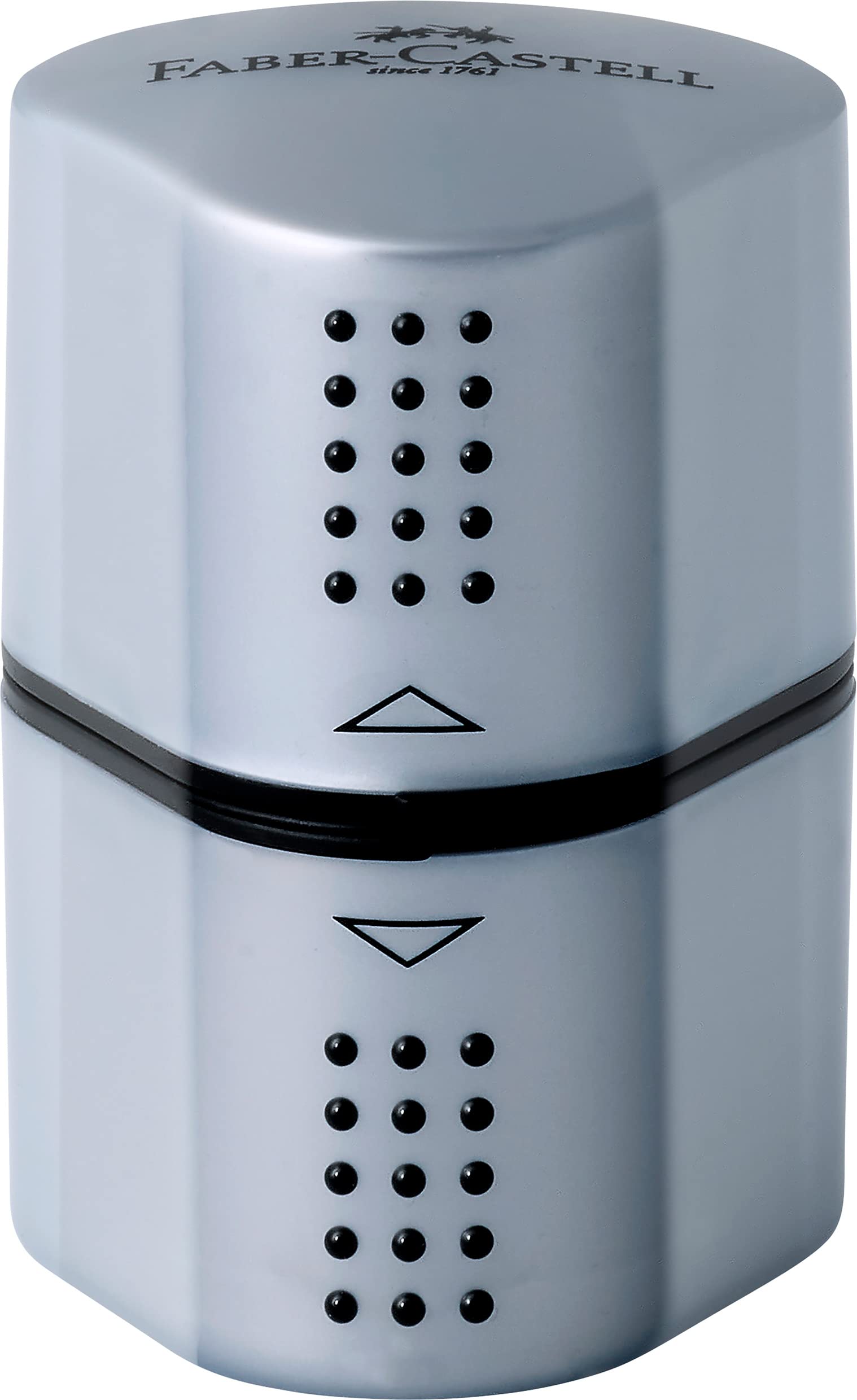 🎨🖍️ FABER-CASTELL 183800 Dosenspitzer Grip 2001 3in1 Silber Angebot bei HelloDeals