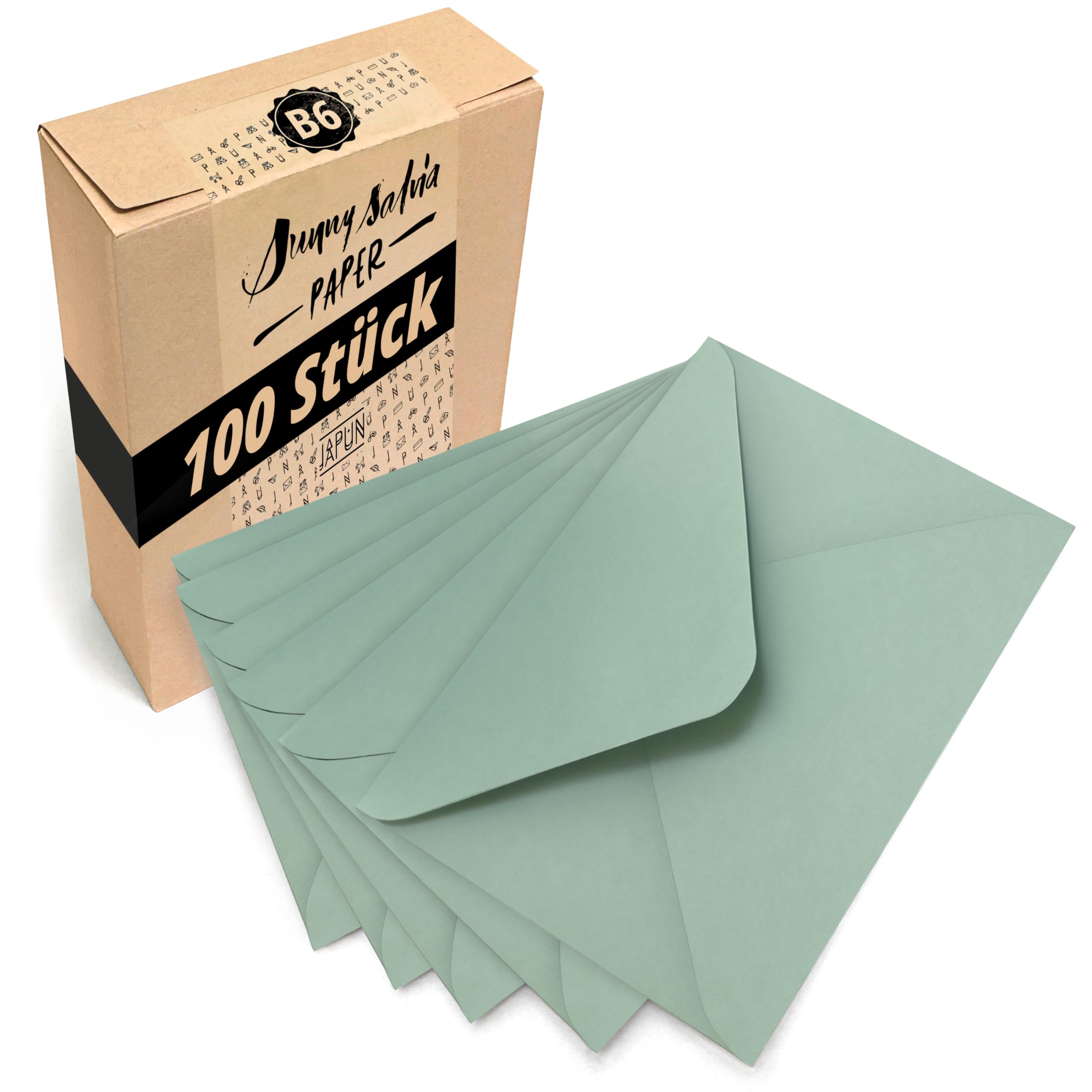 Japun Briefumschläge (100 Stück) aus Papier - Grüne Papier-Farbe 💌 Angebot bei HelloDeals