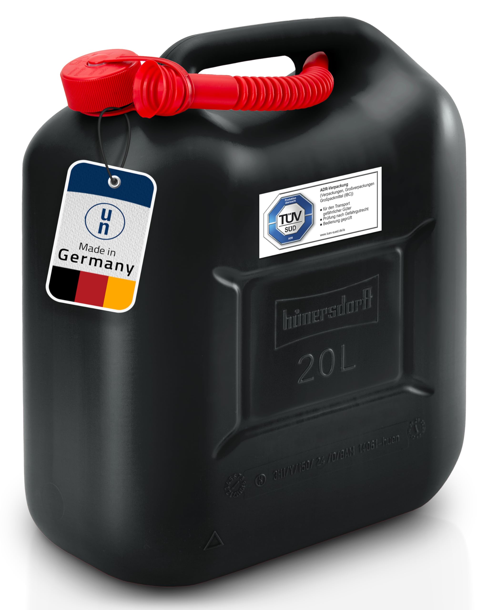🚗 Hünersdorff Kraftstoff-Kanister STANDARD 20l - Benzin & Diesel - UN-Zulassung - Made in Germany Angebot bei HelloDeals