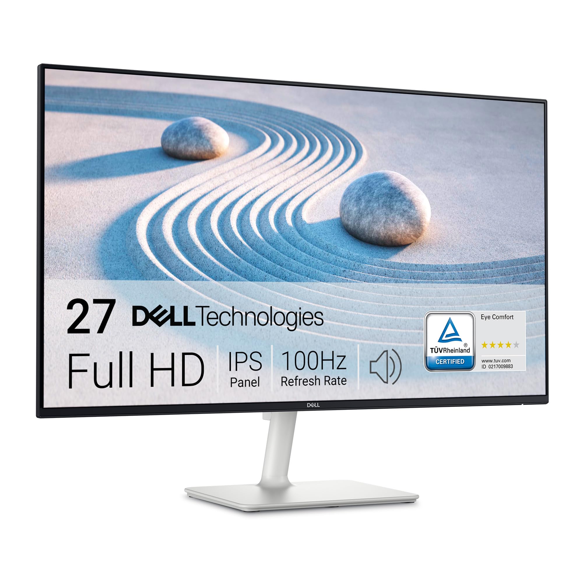 🌟 Dell S2725H 27 Zoll Full HD Monitor 100Hz Weiß 🌟 Angebot bei HelloDeals