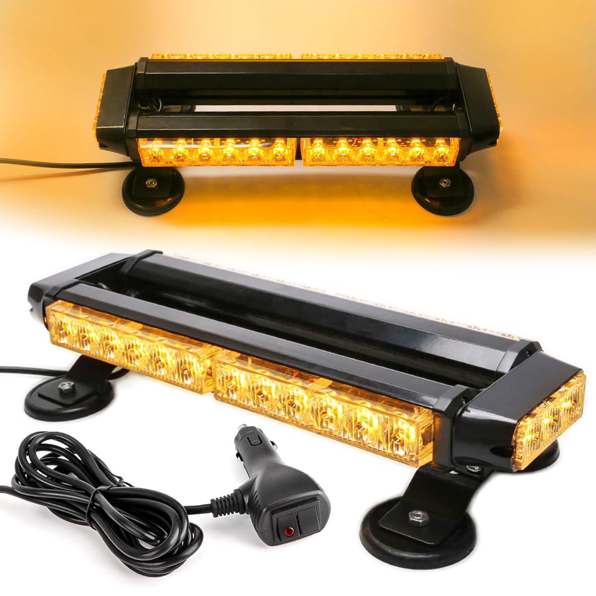 🚨 ROUTEKING LED Rundumleuchte Blinklicht 30 LED Warnleuchte Gelb Blitzer Lampe Angebot bei HelloDeals