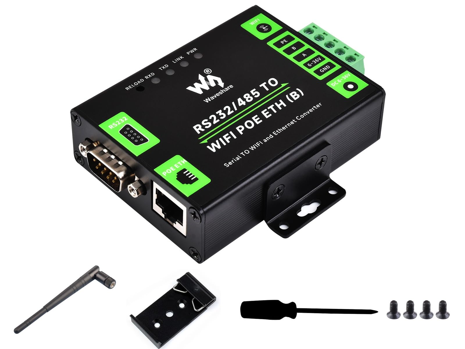 🔥 Waveshare RS232/485 to WiFi and RJ45 Ethernet Converter Module with POE Function Angebot bei HelloDeals