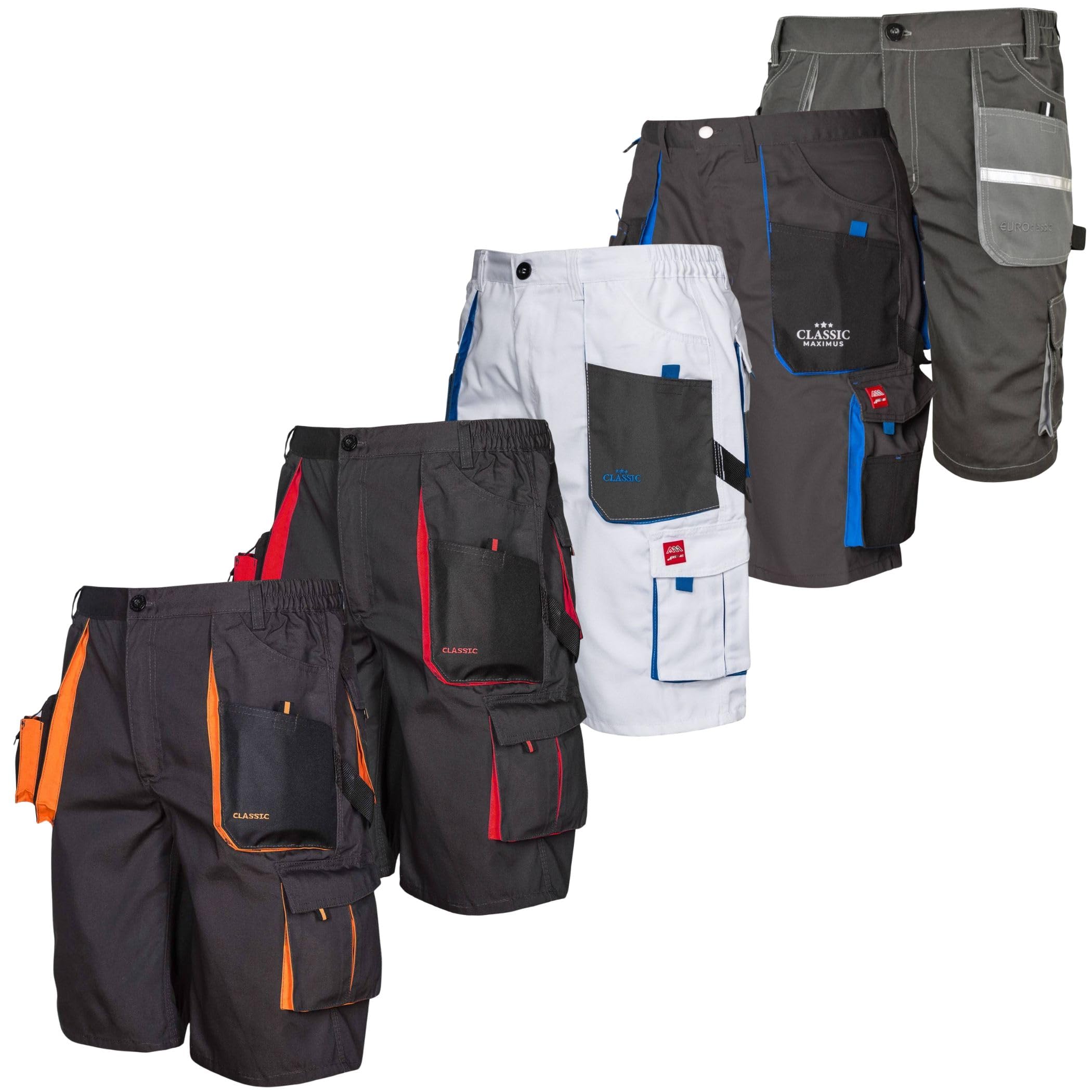 Art.Master Arbeitsshorts Anthrazit/Rot für Herren - 8 Taschen - Bequeme Kurze Arbeitshose 🛠️👖 Angebot bei HelloDeals