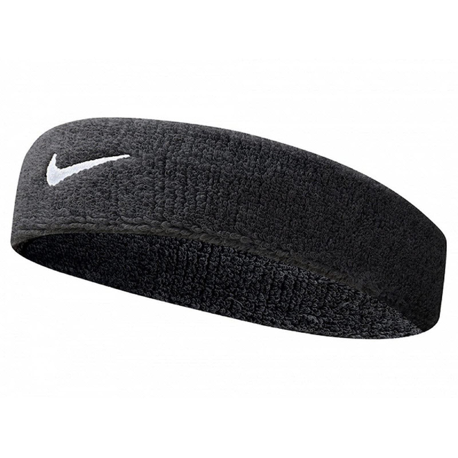 🔥 Angebot! Nike Unisex Swoosh Headband/Stirnband Schwarz (Schwarz/Weiß) - Einheitsgröße Angebot bei HelloDeals