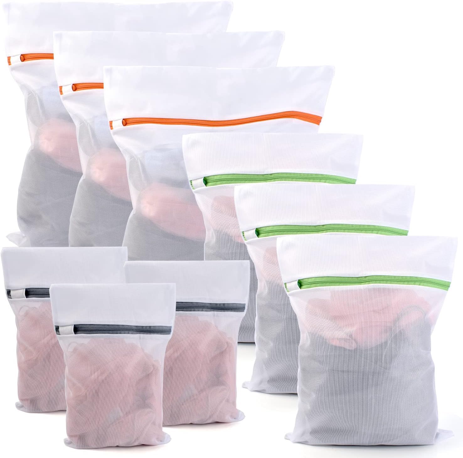 🧺 Kaycolin Wäschenetz für Waschmaschine 9 Stück Wäschebeutel Wäschenetze, wäschesack Waschmaschine Laundry Bag, Grau, Grün Large Angebot bei HelloDeals