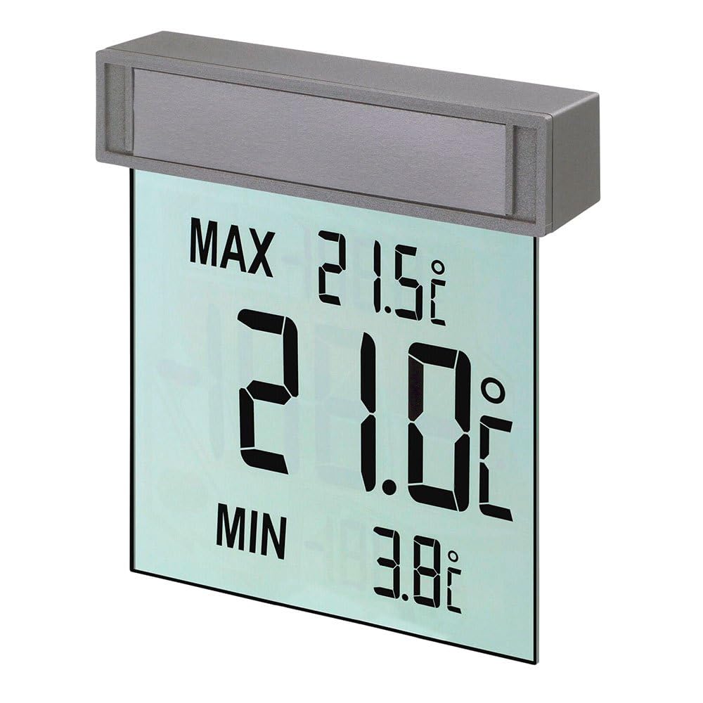 🌡️ TFA Dostmann Vision digitales Fensterthermometer aussen - Großes Display - Selbstklebend Angebot bei HelloDeals