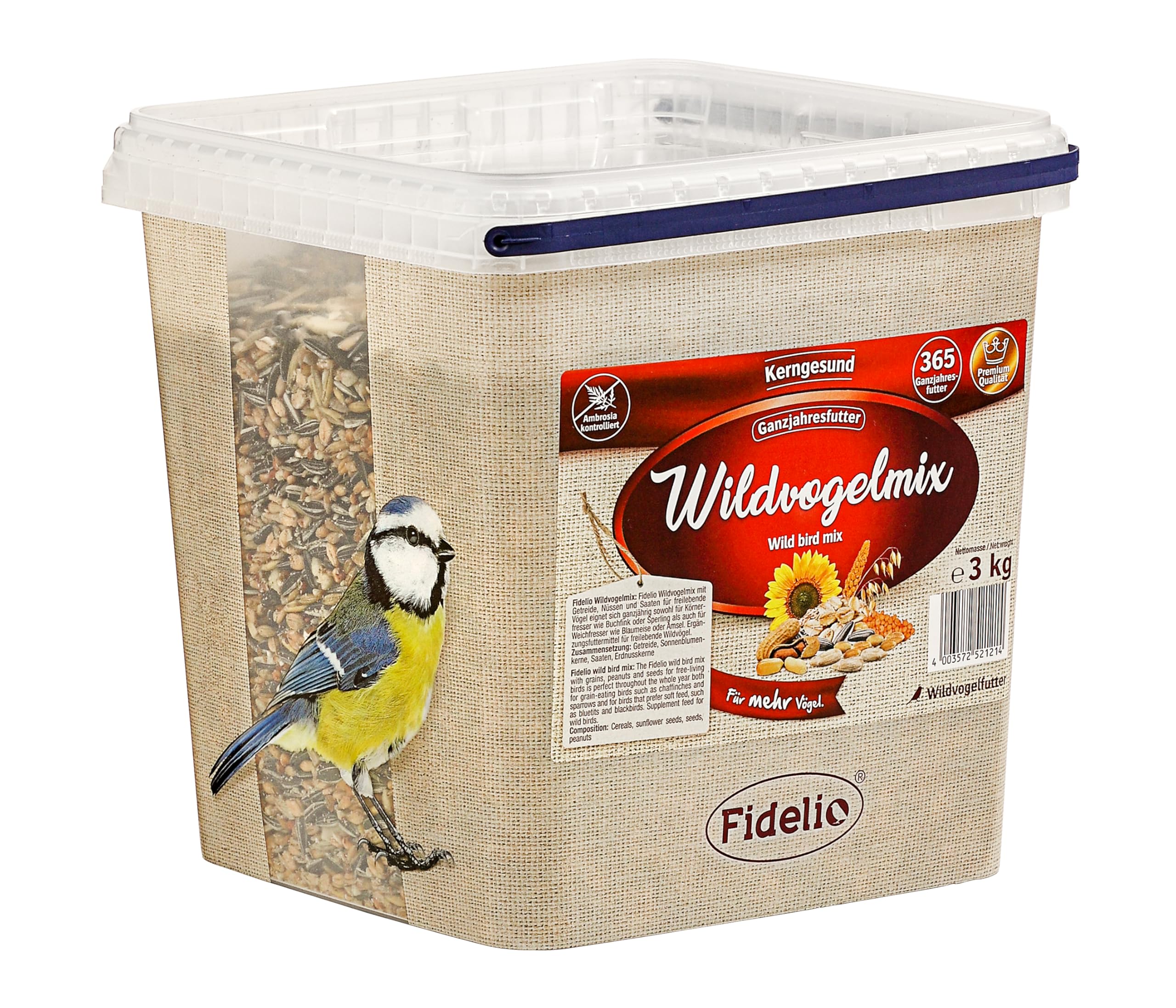 🐦🌻 Fidelio Wildvogelfutter - Proteinreiches Vogelfutter für Wildvögel 🌻🐦 Angebot bei HelloDeals