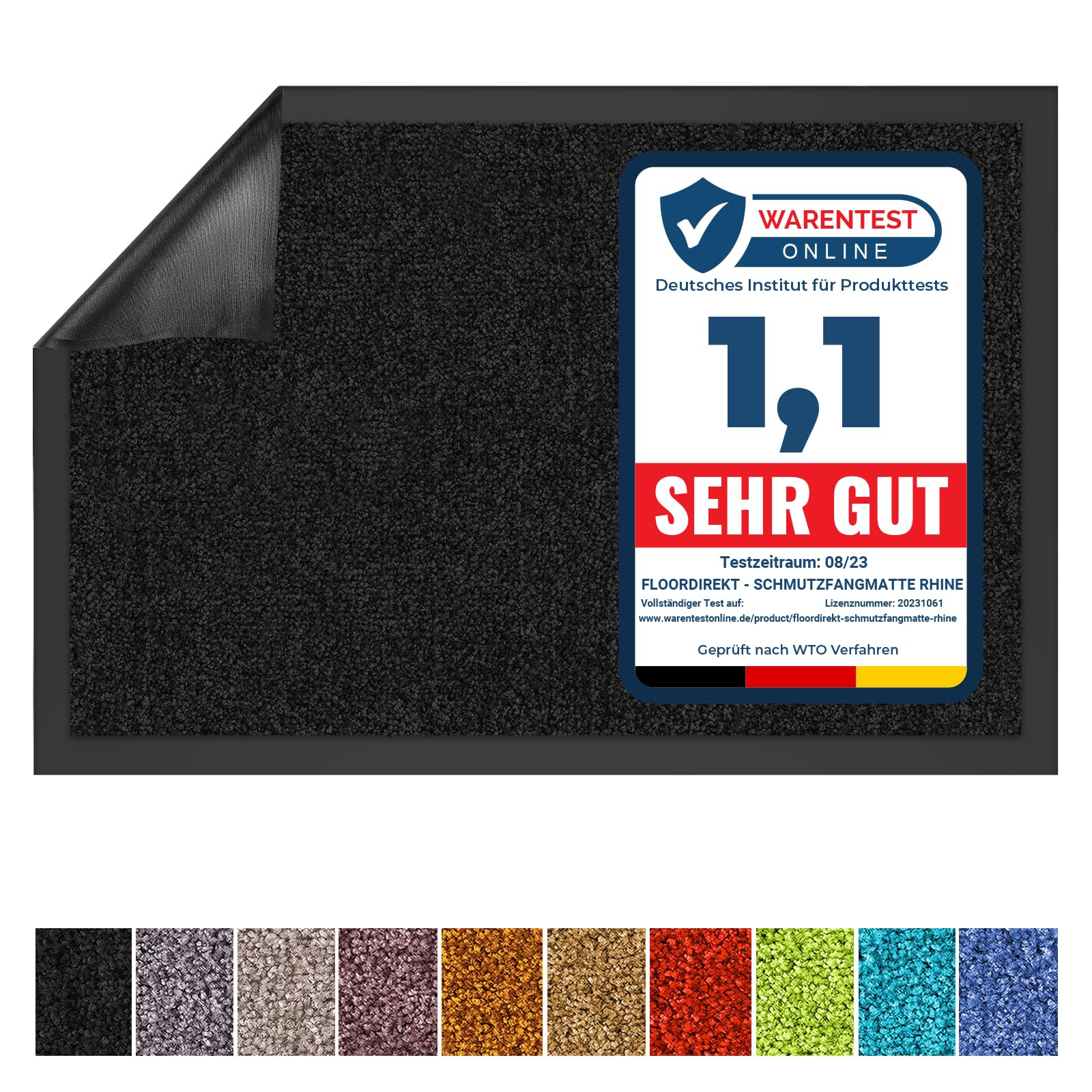 🌟 Angebot: Floordirekt Schmutzfangmatte Rhine - waschbare & leistungsstarke Fußmatte 🌟 Angebot bei HelloDeals
