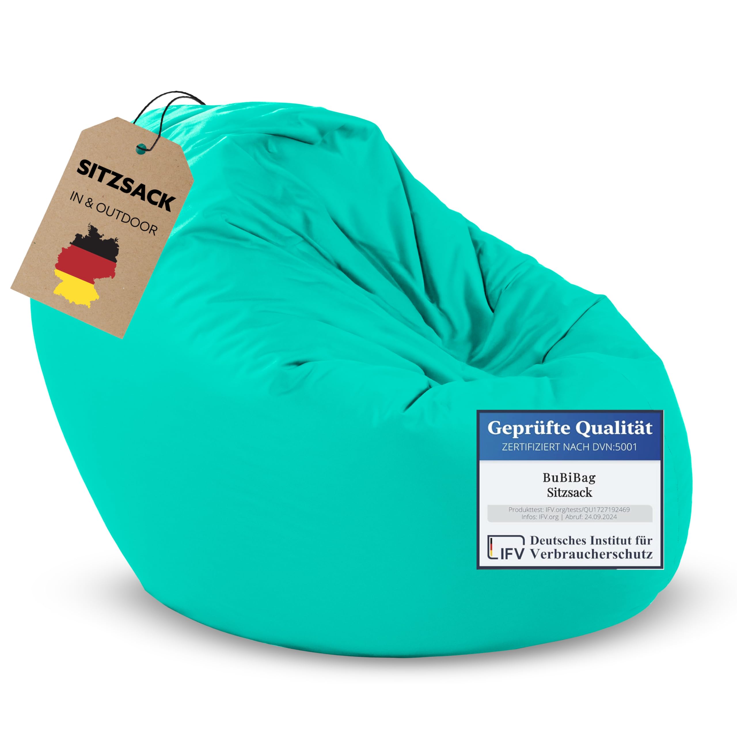 BuBiBag Medium Türkis Sitzsack für Kinder und Jugendliche 😎🎮 Angebot bei HelloDeals