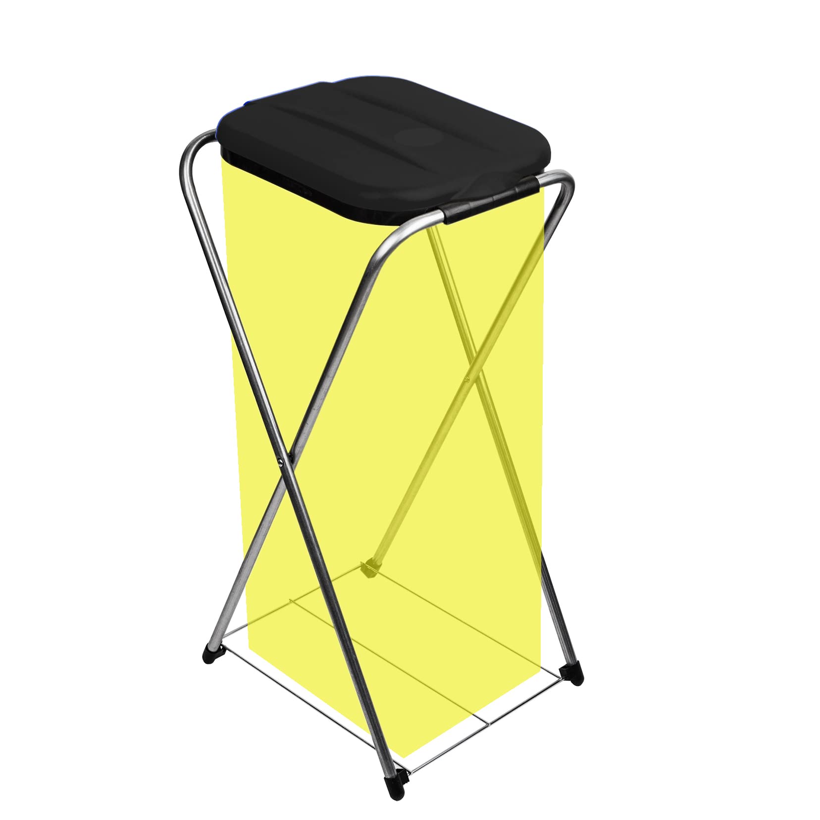 🗑️ BigDean Müllsackständer EasyFix SCHWARZ 120L - Müllbeutelhalter mit Gitterboden 🗑️ Angebot bei HelloDeals