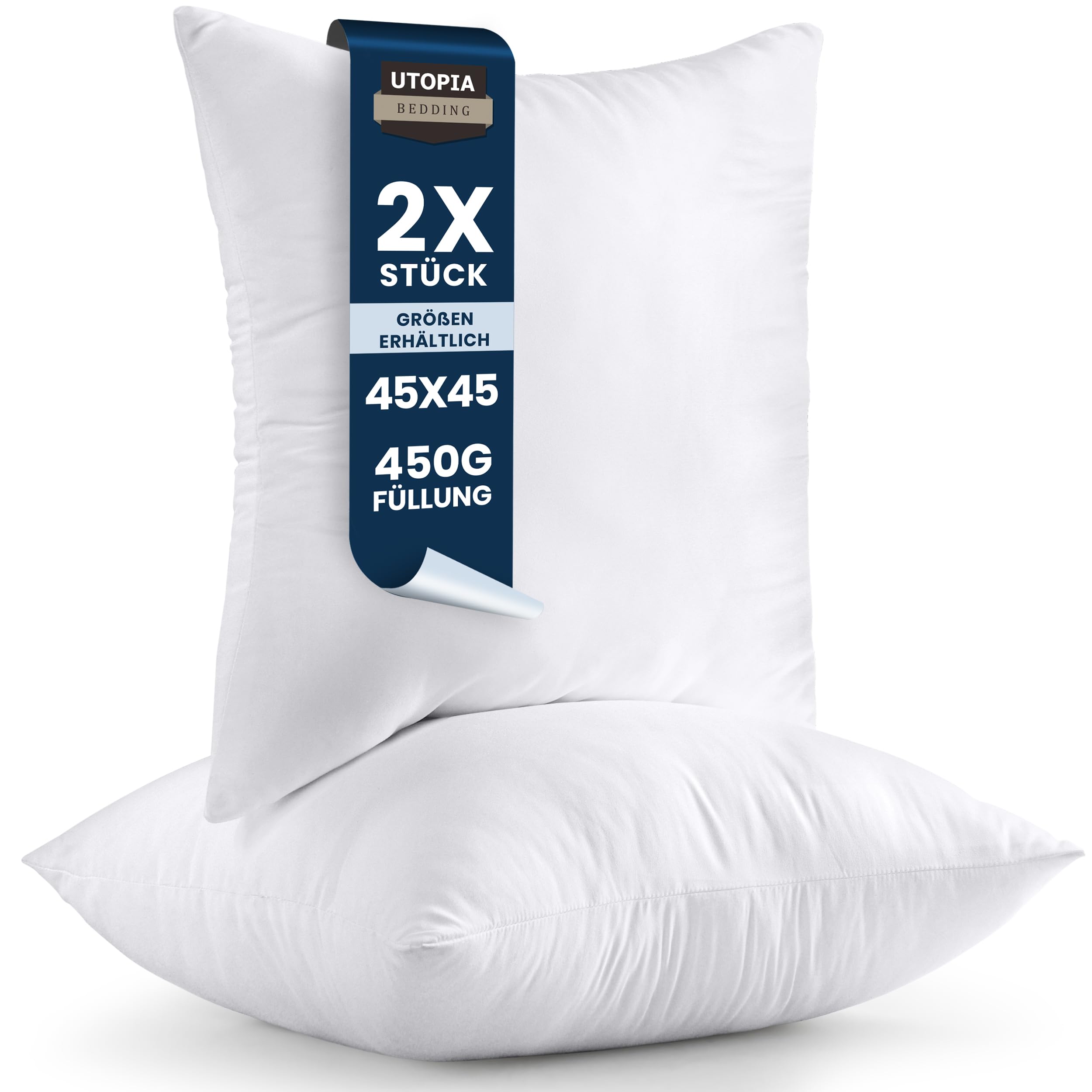 Angebot: Utopia Bedding 2er Set Kissenfüllung 45 x 45 cm 🛋️🌟 Angebot bei HelloDeals