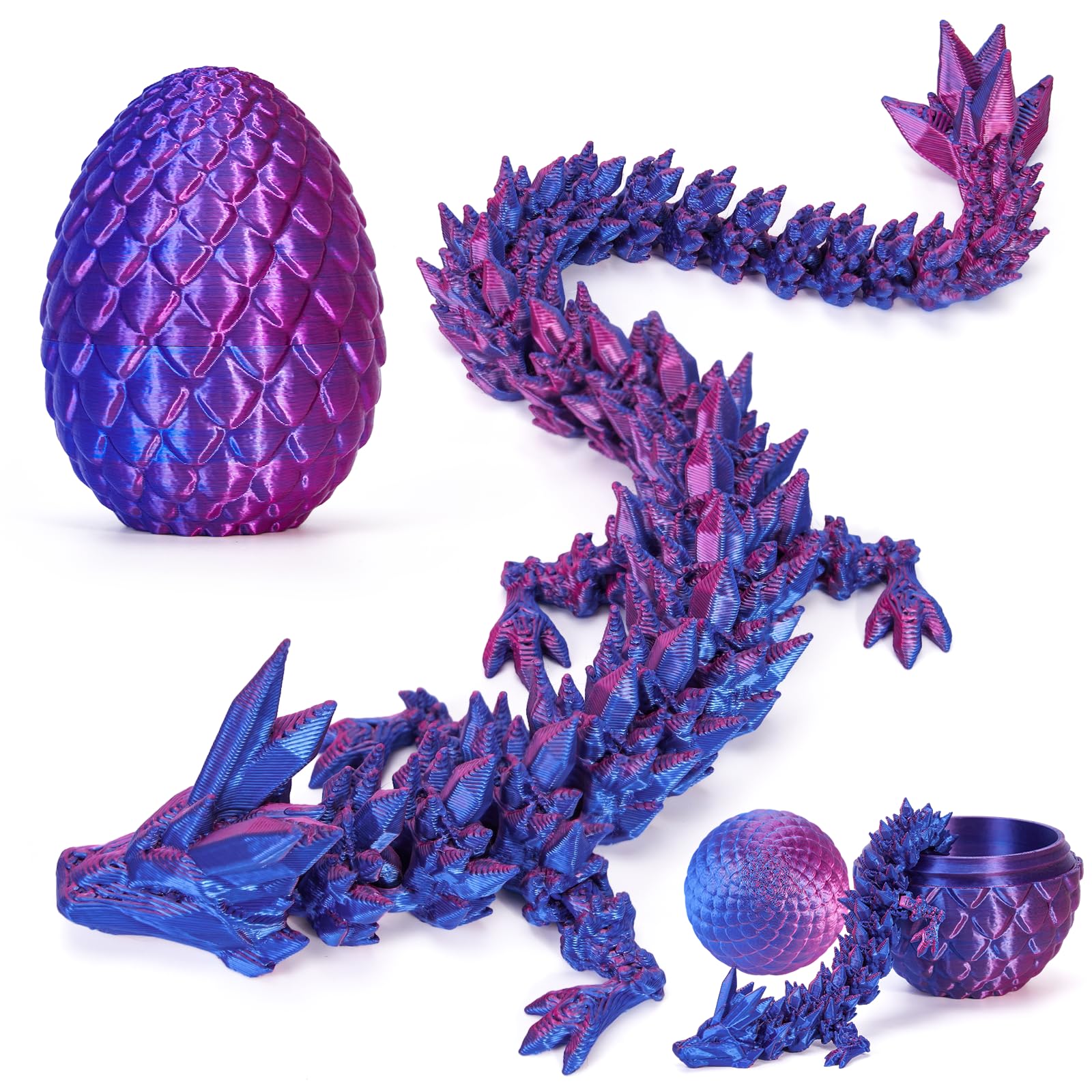 HIMS 3D Gedruckte Dracheneier mit Drache im Inneren, Drachenei Beweglicher Kristalldrache Spielzeug Angebot bei HelloDeals
