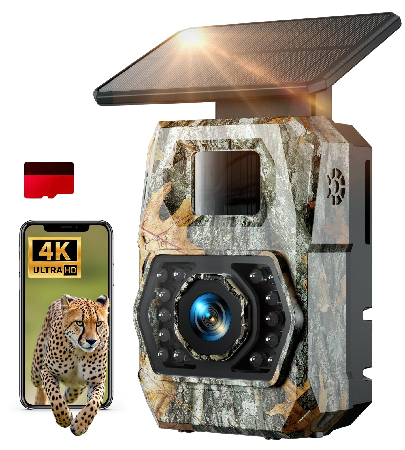 📸🦌 Wildkamera mit Handyübertragung App, 4K 60MP HD Solar WLAN Wildkamera 🌞🔋 Angebot bei HelloDeals