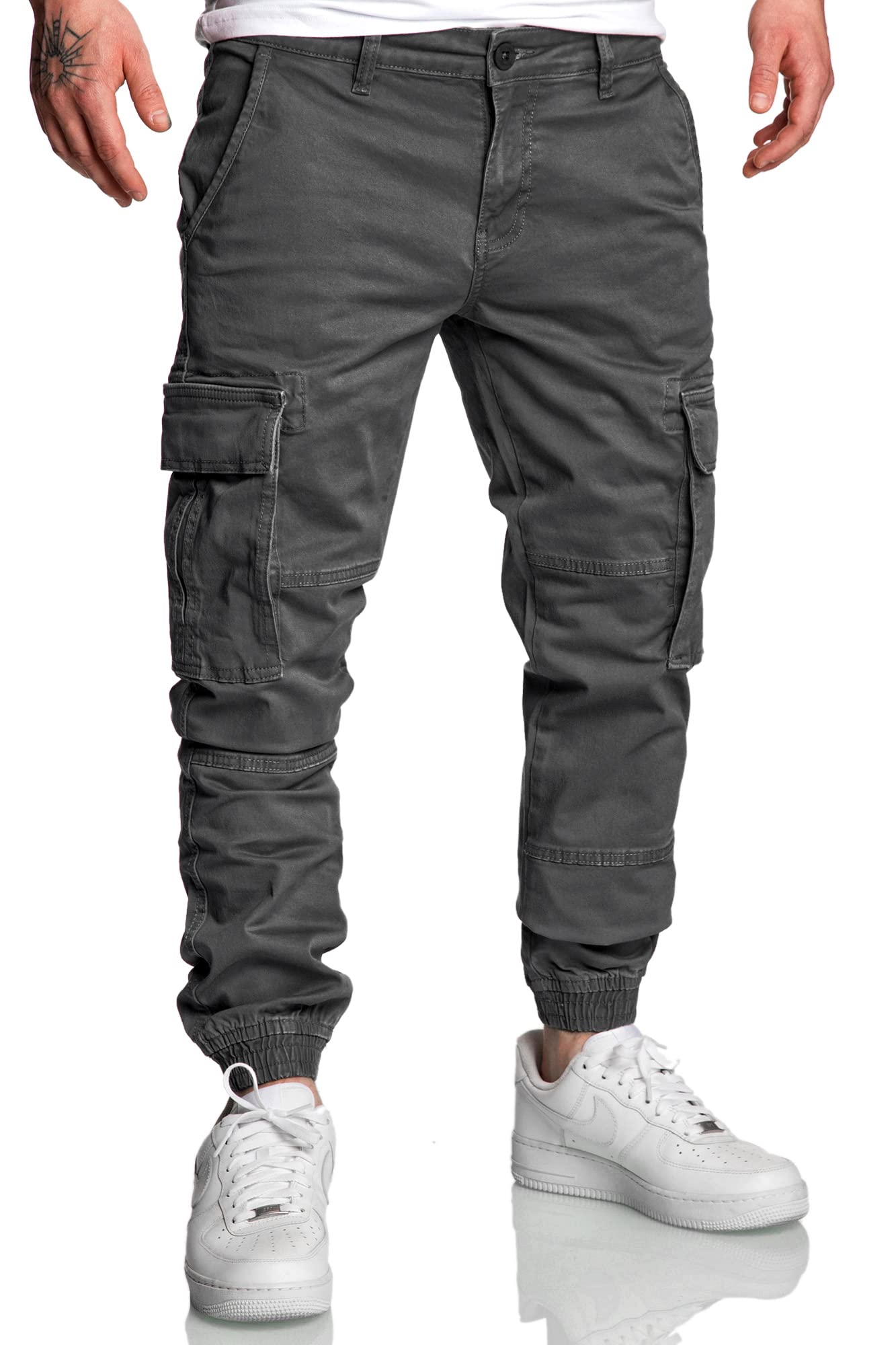 👖 REPUBLIX Herren Jogger Cargo Chino Jeans Hose R7020 36W Anthrazit Deal 🛍️ Angebot bei HelloDeals