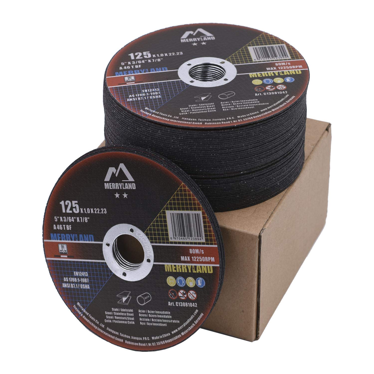🔪🔥 Merryland Trennscheibe 125 Metall Edelstahl Stahl für Winkelschleifer 50 Stück Angebot bei HelloDeals