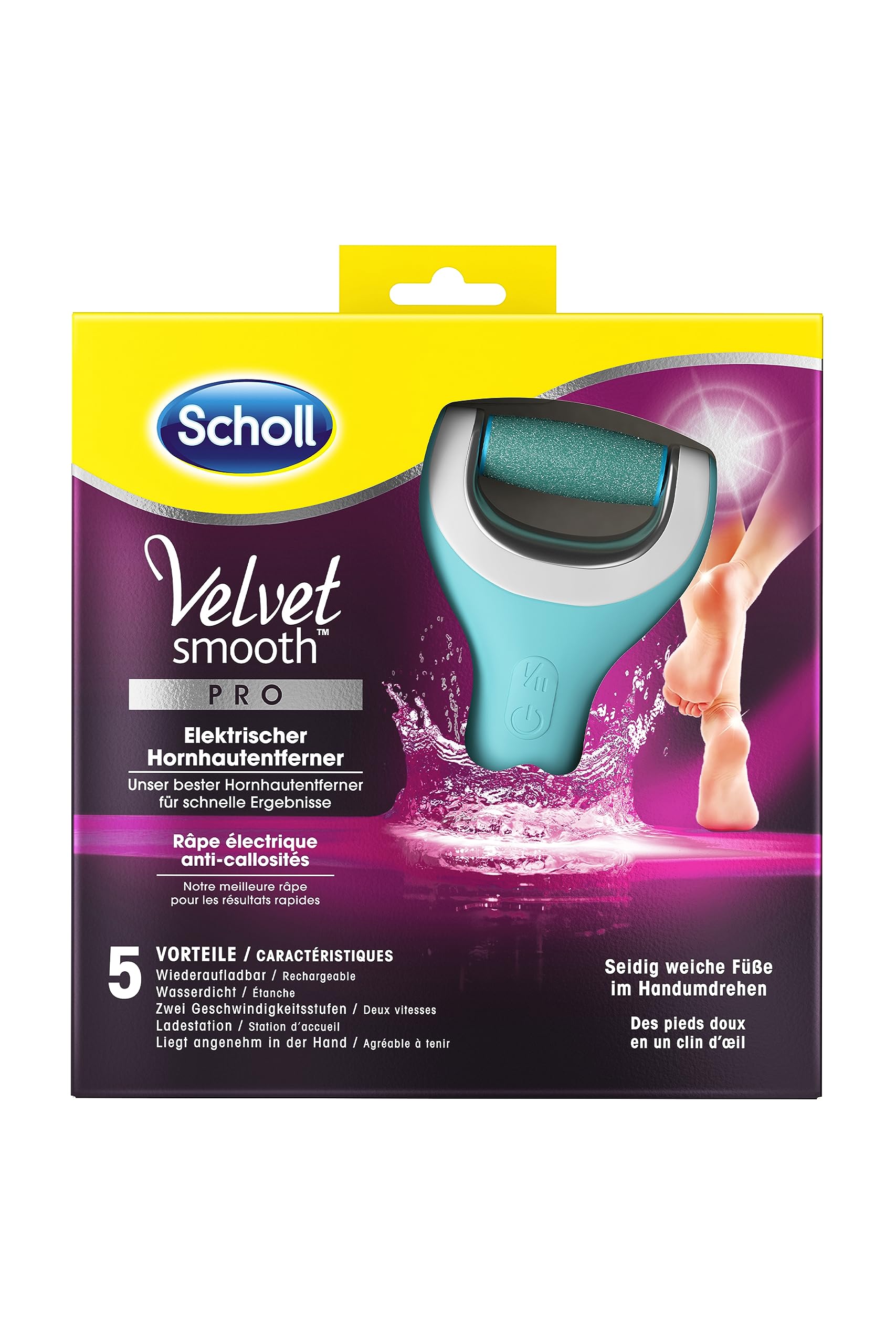 👣🌟 Scholl Velvet Smooth elektrischer Hornhautentferner Pro - Seidig weiche Füße! 👣🌟 Angebot bei HelloDeals