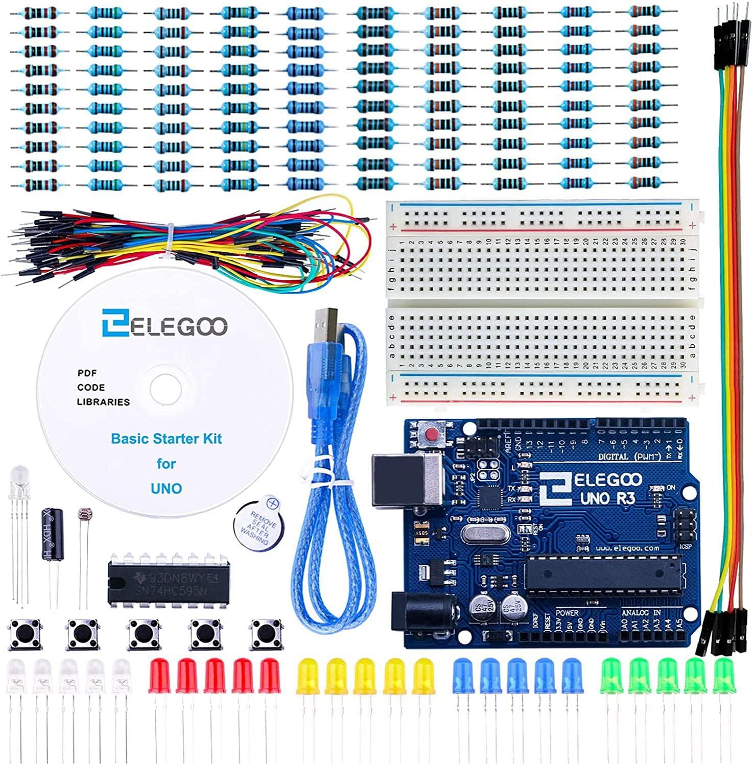 🔥 ELEGOO Basic Starter Kit Deutsch mit R3 Mikrocontroller Board - Spezialangebot! 🔥 Angebot bei HelloDeals