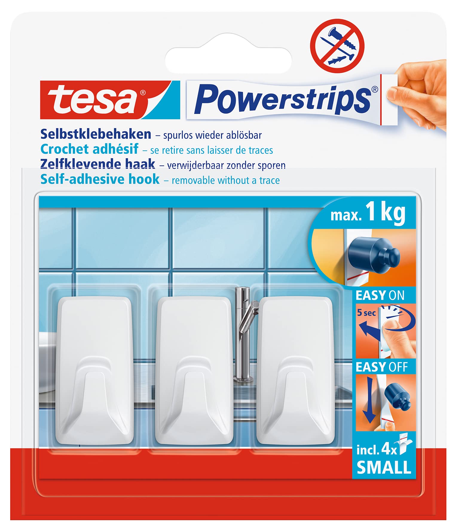 🔥 Angebot: tesa Powerstrips Haken Small ECKIG - Selbstklebender Wandhaken Angebot bei HelloDeals