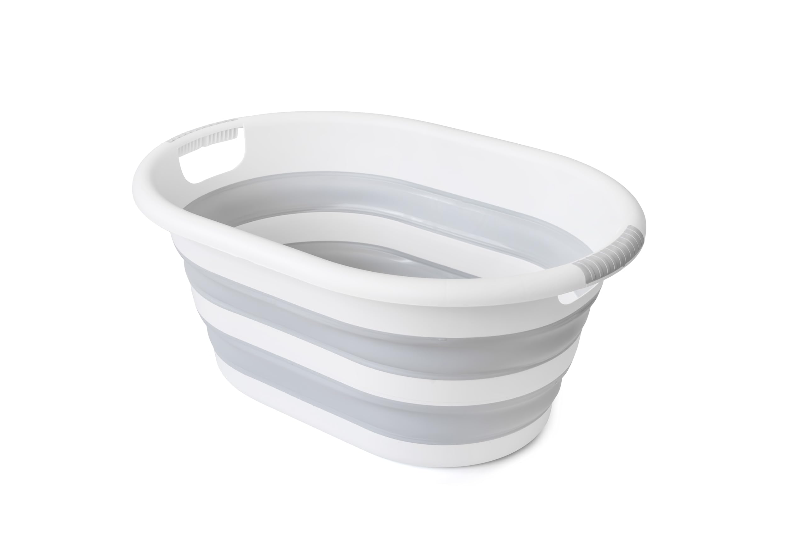 Seamarkt 25 L Faltbarer Wäschekorb 🧺🌟 BPA-FREI & Langlebig ➡️ Grau 55 x 39 x 24 cm Angebot bei HelloDeals