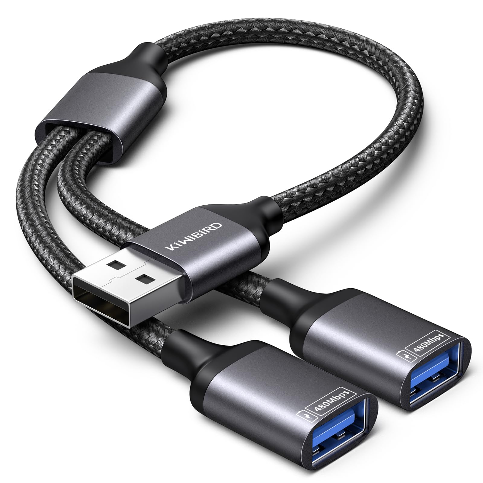 🔌 KiWiBiRD USB Splitter 1 zu 2 Y Kabel Verteiler Adapter 🖱️ Angebot bei HelloDeals