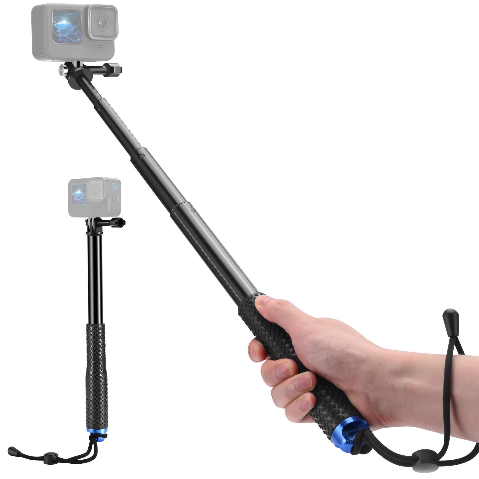 📸 Wasserdichter Selfie-Stick für GoPro und DJI Osmo Action Kameras 37Zoll/94CM 🌊 Angebot bei HelloDeals