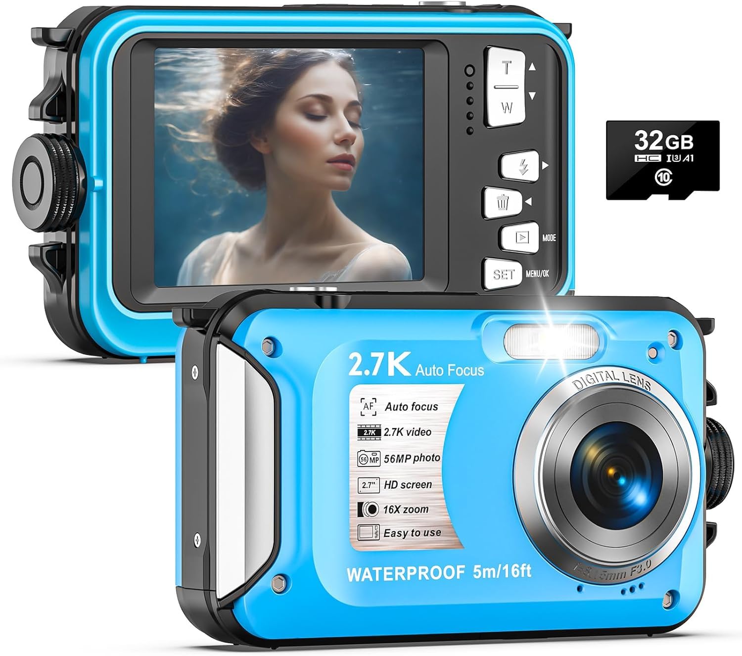 Yixinxin Unterwasserkamera 2.7K Digitalkamera 📷🌊 Angebot bei HelloDeals