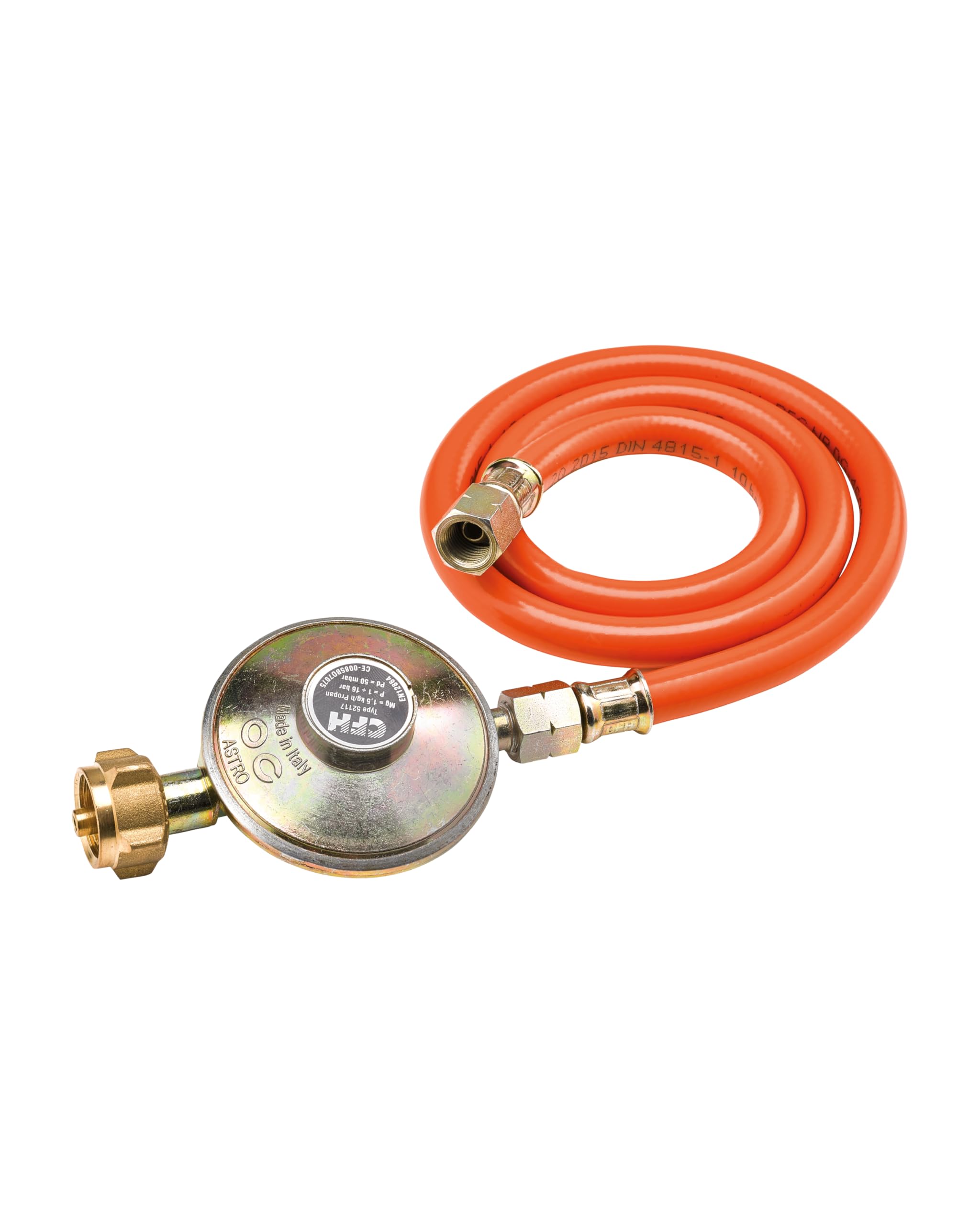 🔥 CFH Gasdruckregler Propan Gasflasche mit Gasschlauch DRS 452 - Gasdruckregler 50 mbar Angebot bei HelloDeals