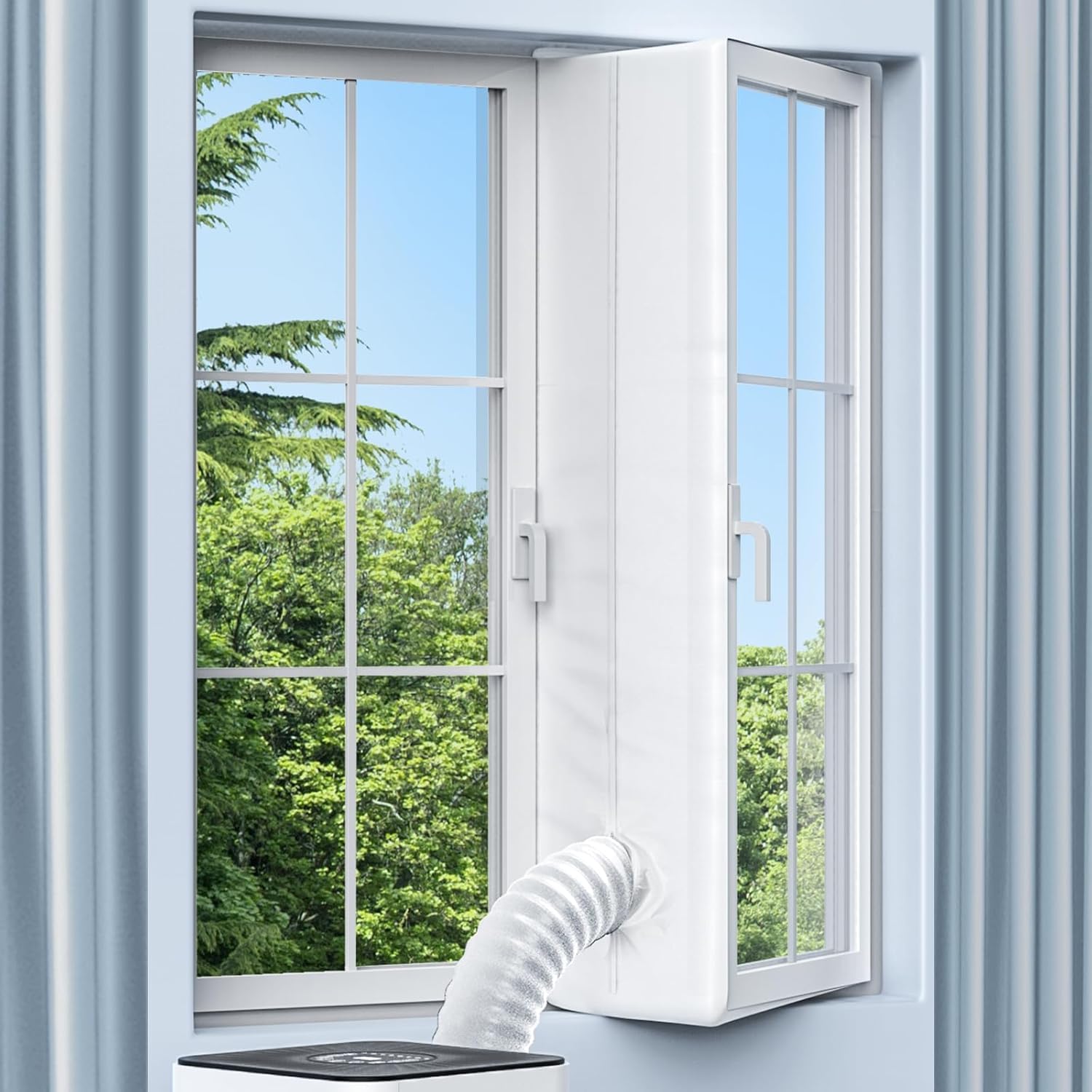 Effiziente Kühlung und Energieeinsparung 🌬️🌿 - Klimaanlage Fensterabdichtung 300cm Weiß Angebot bei HelloDeals