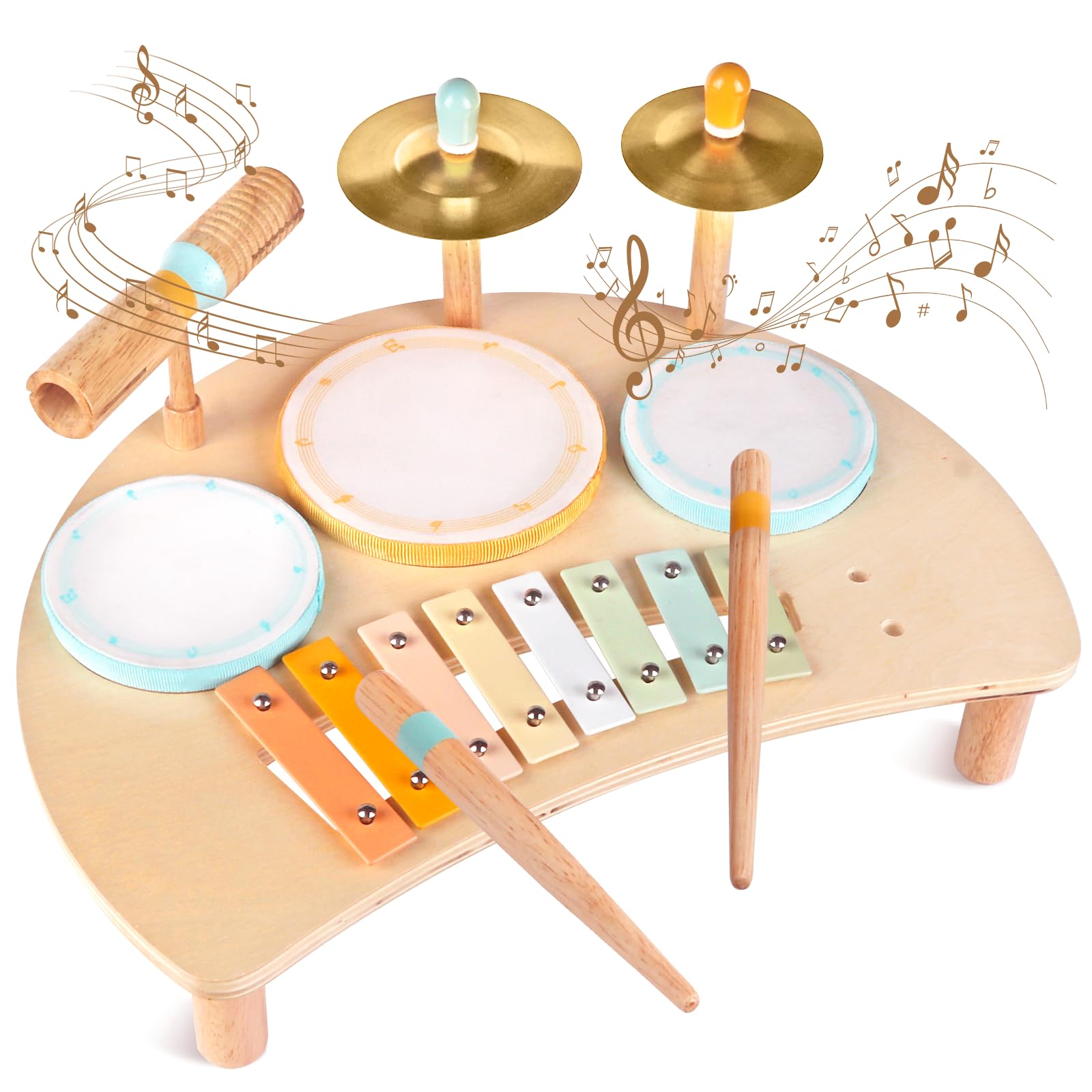 🥁🎶 Montessori Trommelset für Kleinkinder 1-3 Jahre 🎶🥁 Angebot bei HelloDeals
