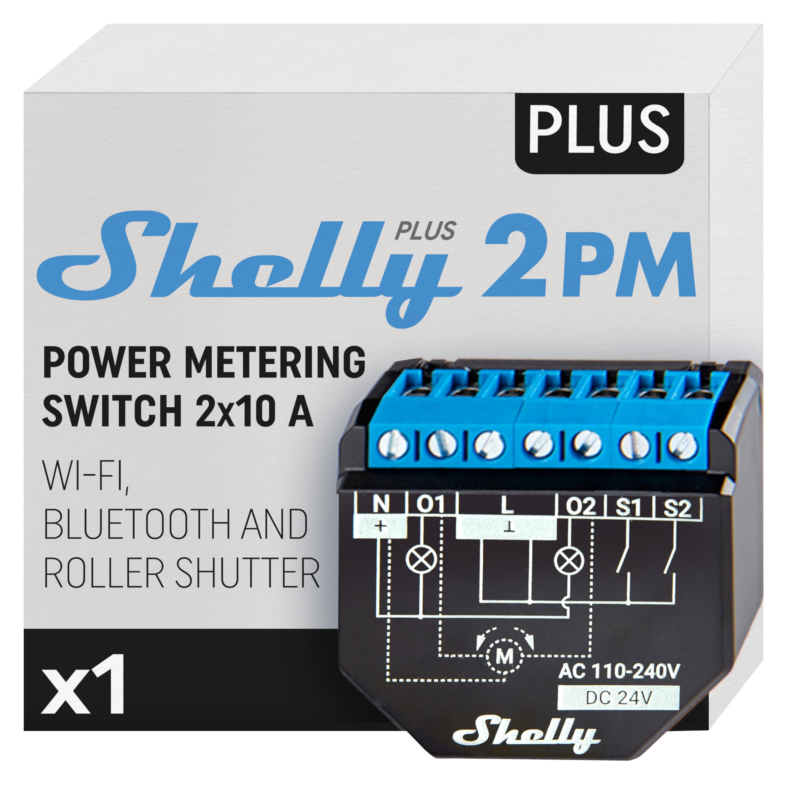 🏠 Shelly Plus 2PM | WLAN 2 Kanäle Smart Relais Schalter 📲 Angebot bei HelloDeals