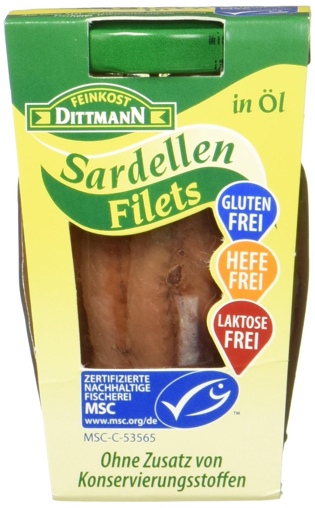 🌟 Feinkost Dittmann Sardellen in Sonnenblumenöl MSC zertifiziert (1 x 80 g) 🐟 Angebot bei HelloDeals