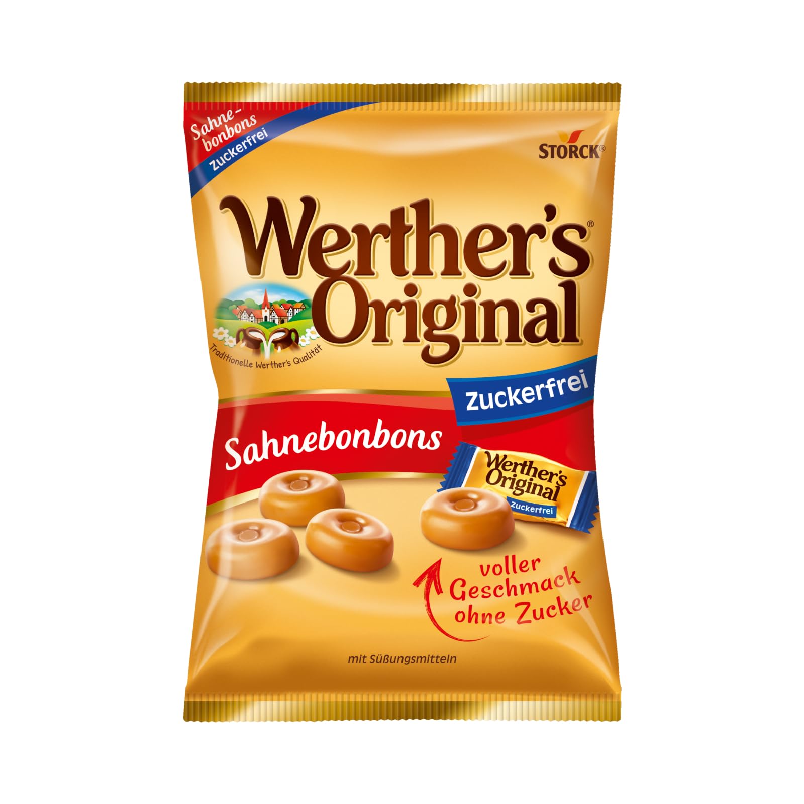 🍬 Werther's Original - Zuckerfreie Sahnebonbons mit Karamellgeschmack 70g 🍬 Angebot bei HelloDeals