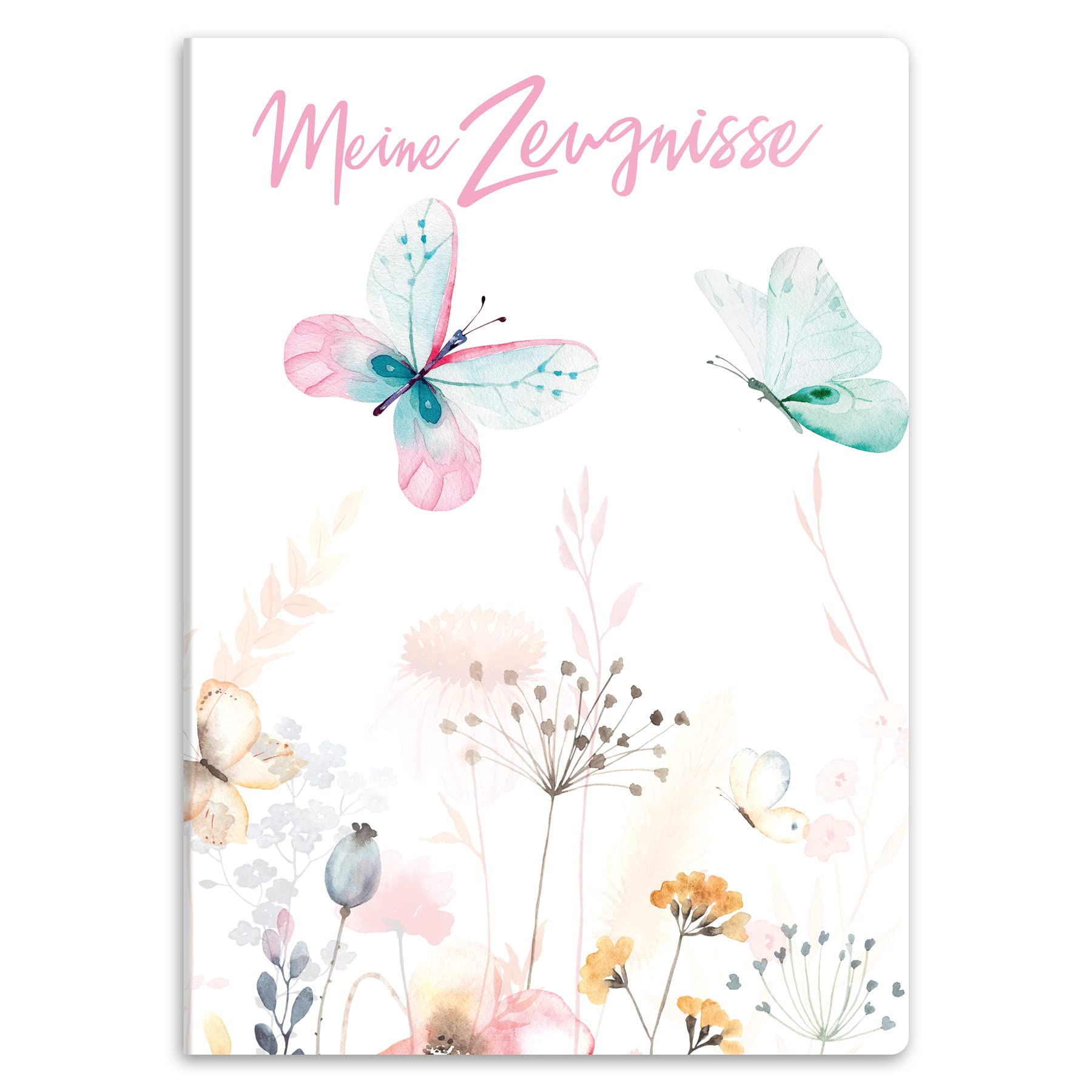 🦋 itenga Zeugnismappe A4 Kunststoff Sichtbuch Motiv Schmetterling 📚 Angebot bei HelloDeals