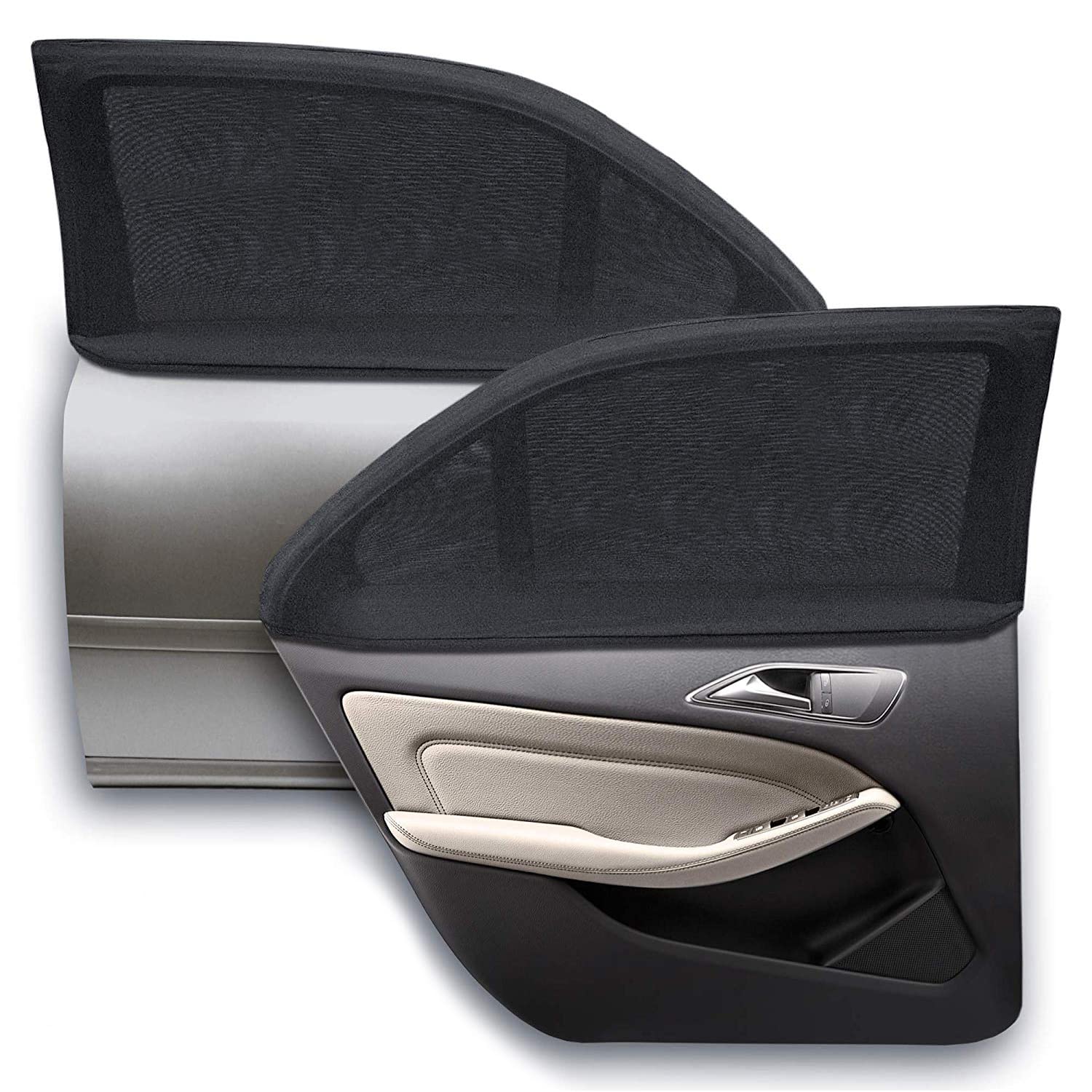 WIN.MAX Sonnenschutz Auto Baby mit Zertifiziertem UV Schutz,Universal Sonnenblende Auto Netz,für Seitenfenster Meshmaterial Schützt Mitfahrer, Kinder & Haustiere, 2 Stück (XL), Personenkraftwagen 🚗 Angebot bei HelloDeals