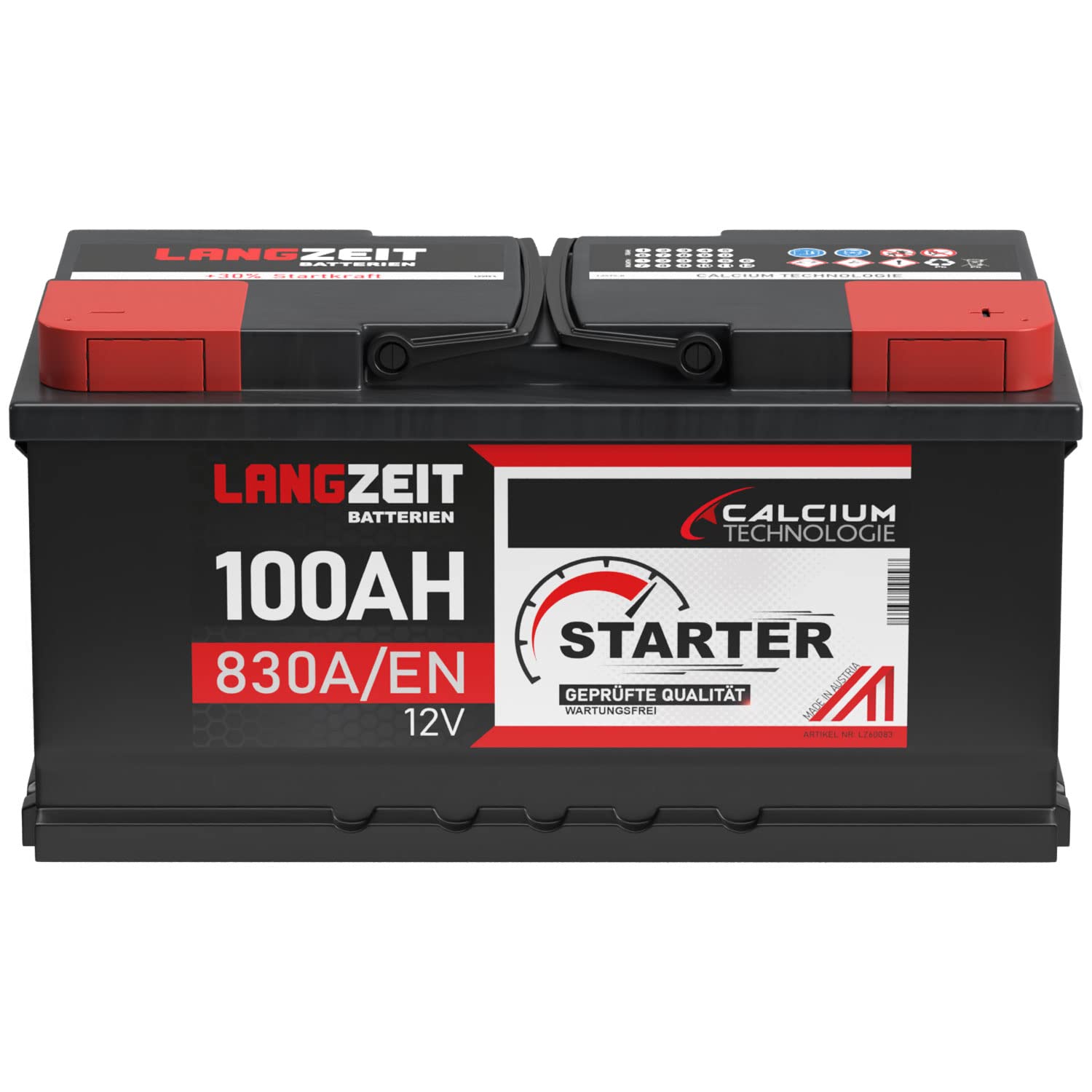 🚗💡 LANGZEIT Autobatterie 12V 100Ah 830A/EN +30% Startleistung Batterie ersetzt 88Ah 90Ah 92Ah 95Ah Angebot bei HelloDeals