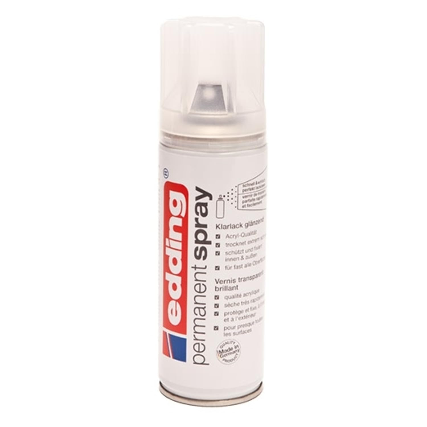 edding 5200 Permanent Spray Klarlack - transparent seidenmatt - 200 ml 🎨🔒 Angebot bei HelloDeals