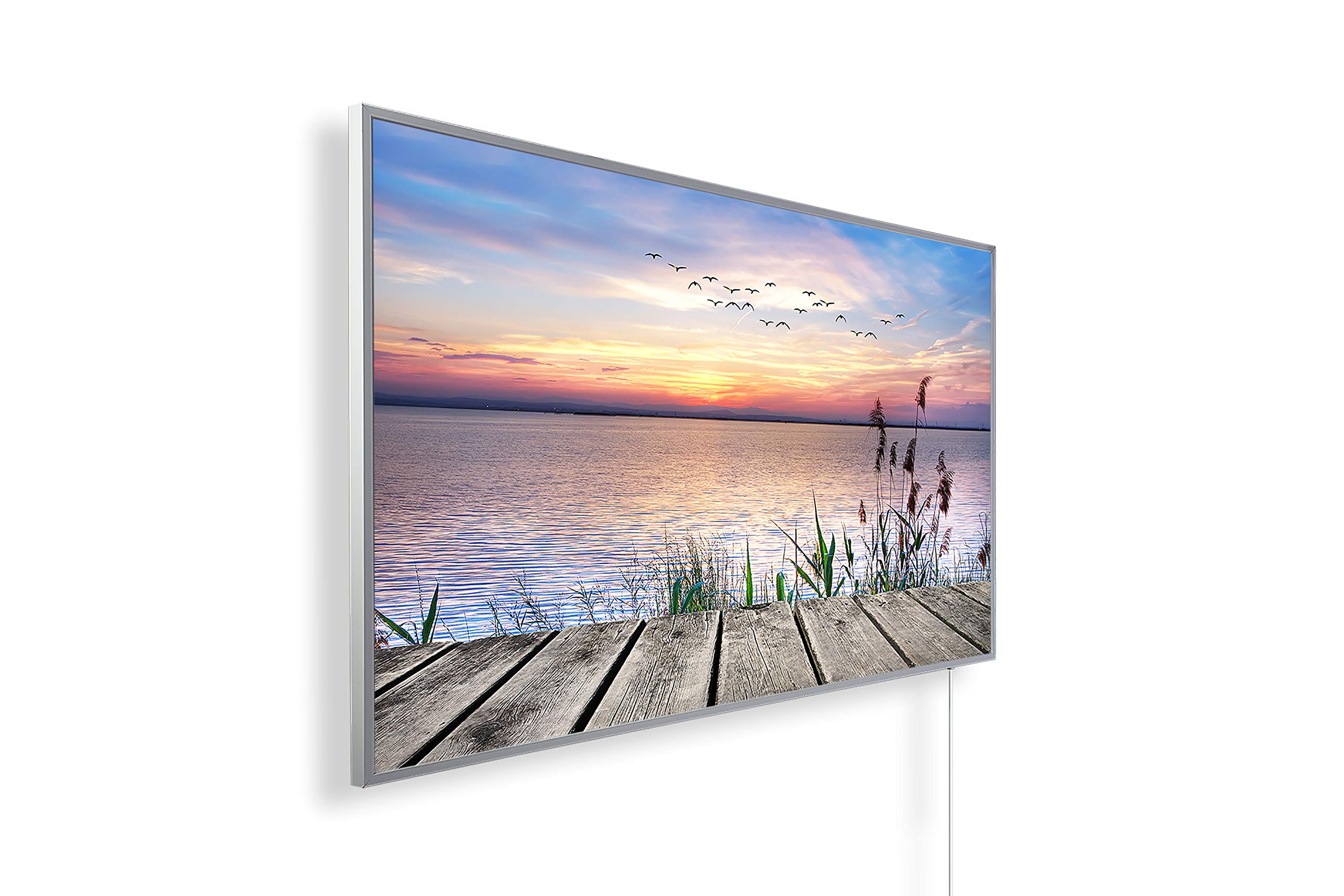 Infrarotheizung mit Bild - Bildmotiv - TÜV SÜD - 450 Watt Bildheizung - Weißer Rahmen (42. Steg) 450 W A042. Steg Angebot bei HelloDeals