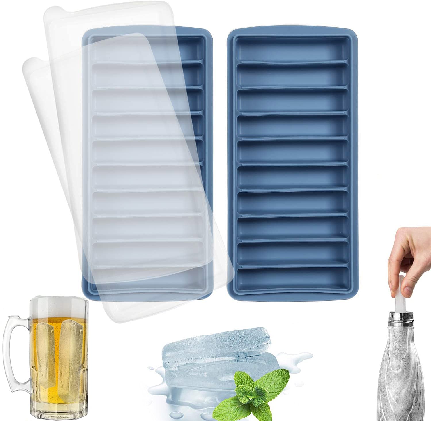 LessMo Silikon-Eiswürfelform mit Deckel - BPA-Frei und LFGB Zertifiziert 🧊🍹 Angebot bei HelloDeals