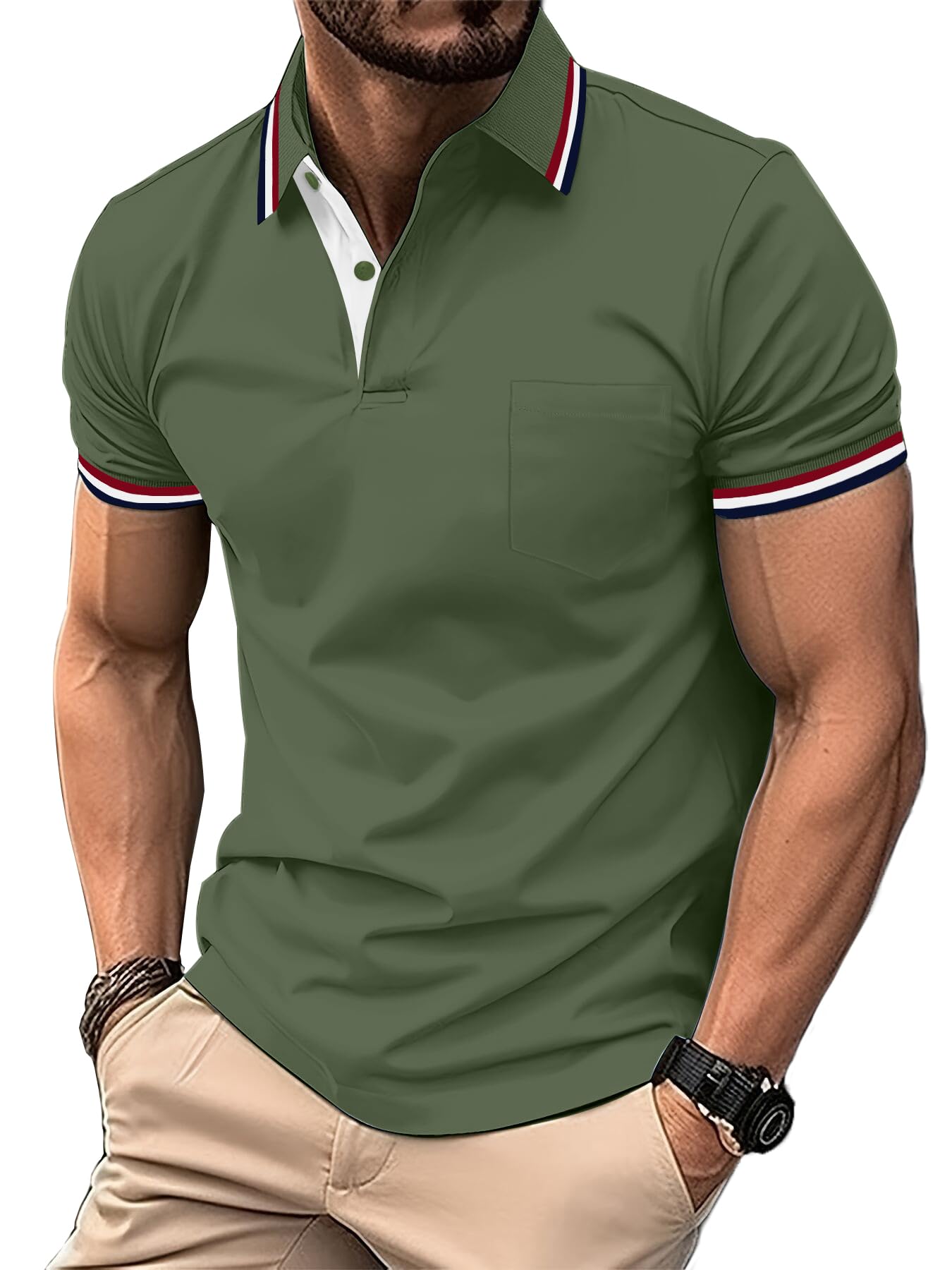 Zitysport Herren Poloshirt Kurzarm Atmungsaktiv Golf Polo Shirt Männer Sommer Basic Slim Fit Tshirt 🏌️‍♂️👕 Angebot bei HelloDeals