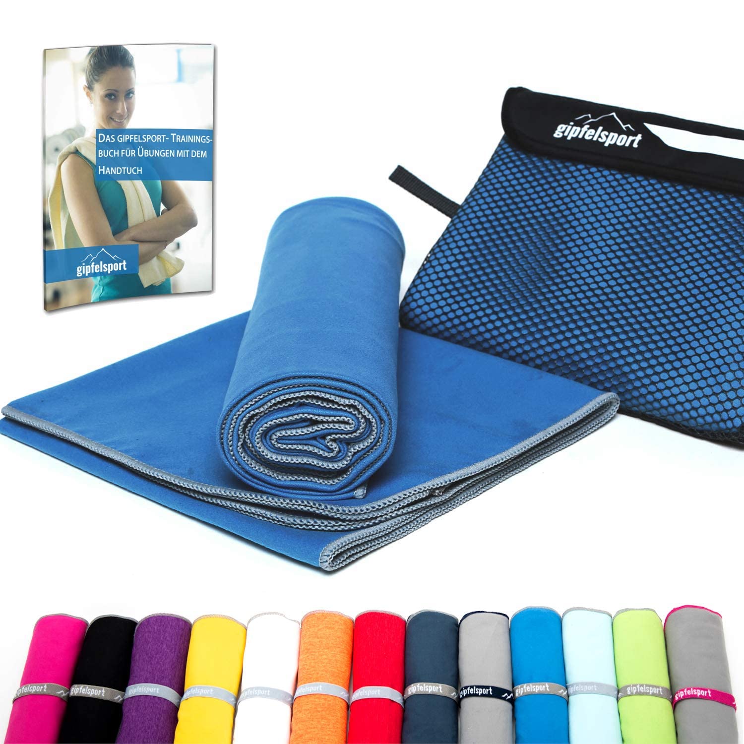 🌟 Gipfelsport Mikrofaser Handtuch Set - Für Sauna, Fitness, Sport 🏖️ Angebot bei HelloDeals