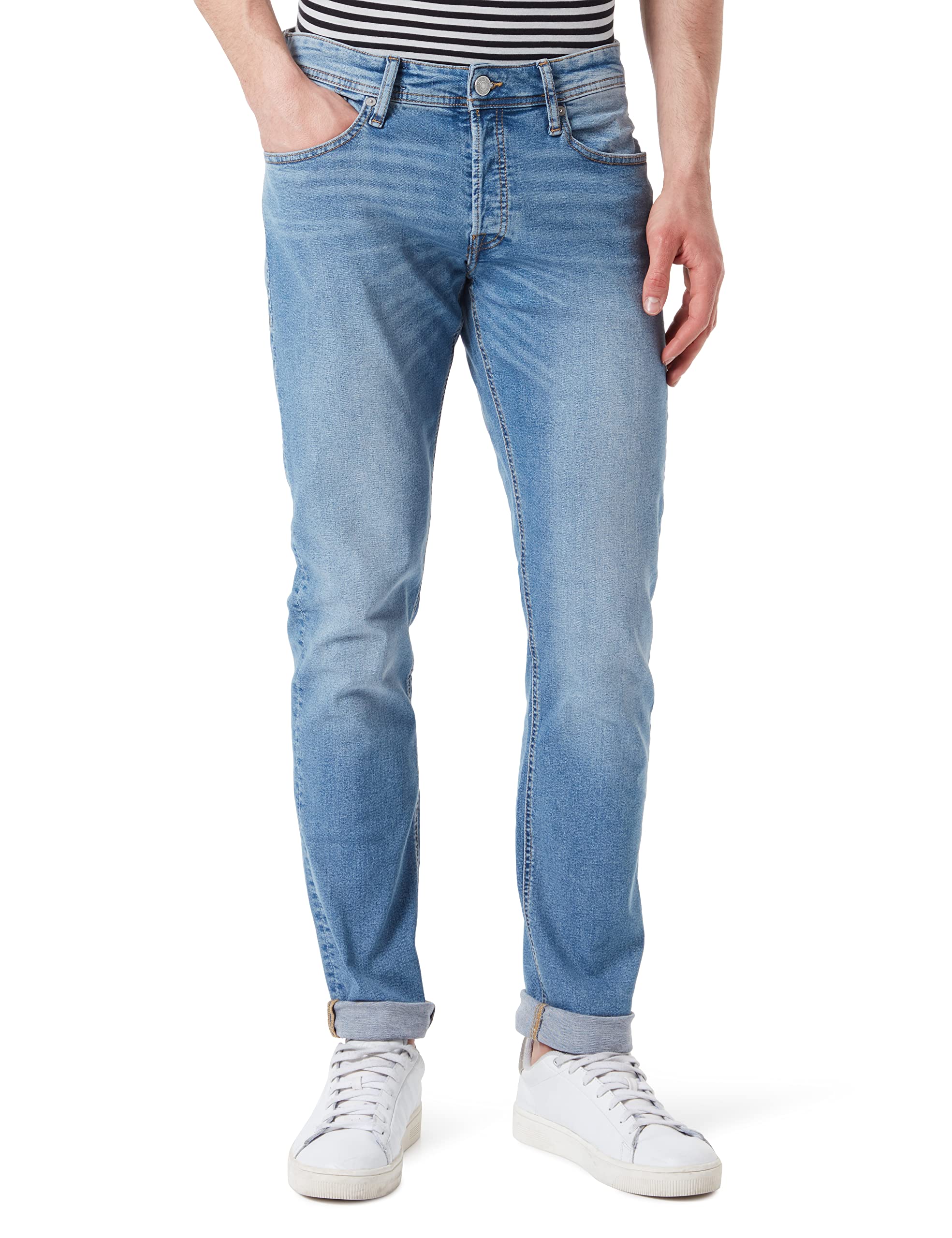 👖 JACK & JONES Herren Slim Fit Jeans JJIGLENN JJORIGINAL SQ 030 NOOS Slim Fit Jeans 34W / 32L Blau Denim | Nur 19.32€ Angebot bei HelloDeals