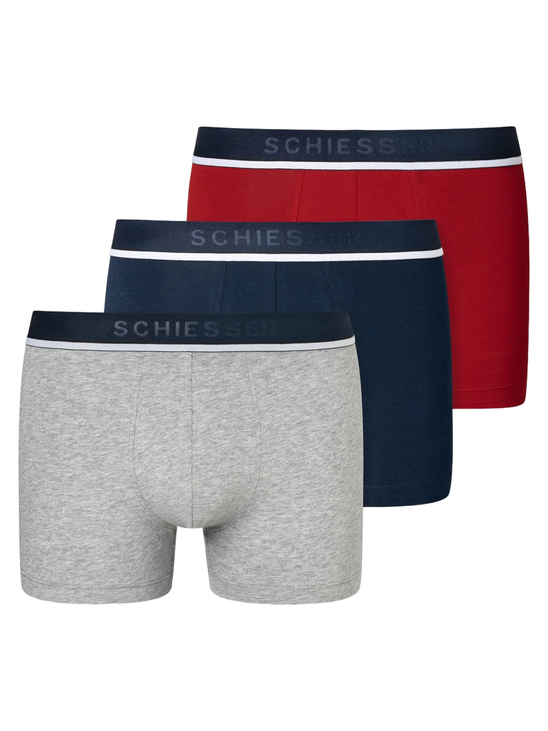 🔥 SCHNÄPPCHEN! Schiesser Herren 3 PACK Boxershorts Bio Baumwolle - 95/5 Organic XL Sortiert 3_173986 Angebot bei HelloDeals