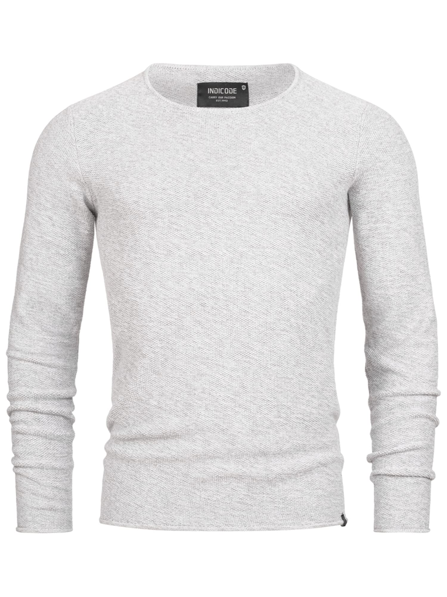 🔥 Reduziert: Indicode Herren Pullover in Optical White | Slim Fit | Hochwertige Baumwollmischung! 🎉 Angebot bei HelloDeals